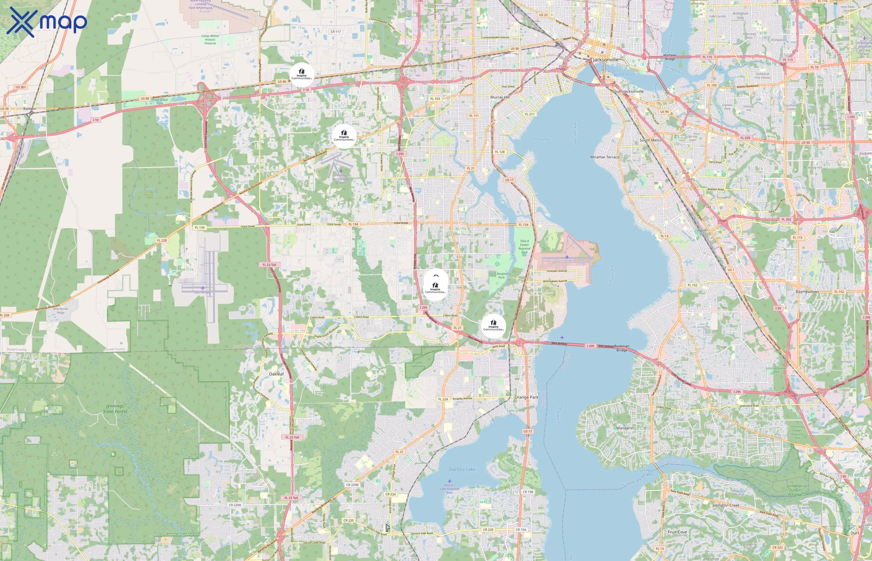 Inspire Communities area coverage