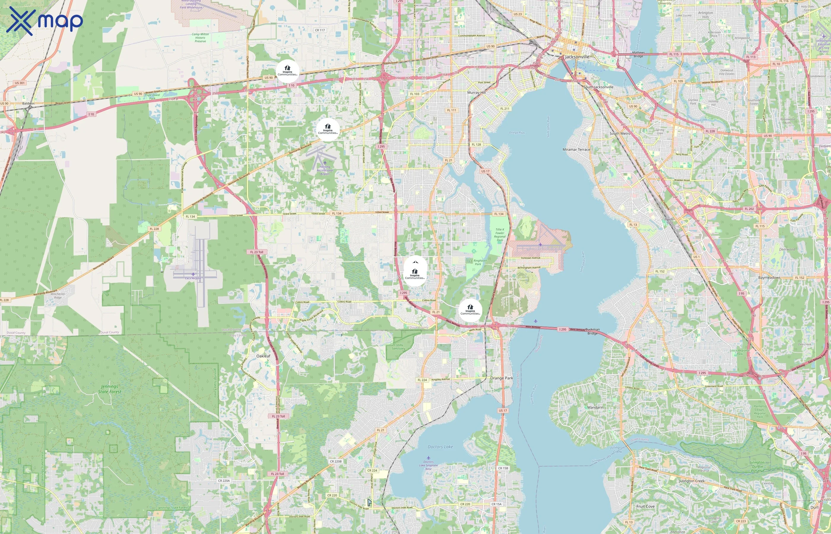 Inspire Communities area coverage