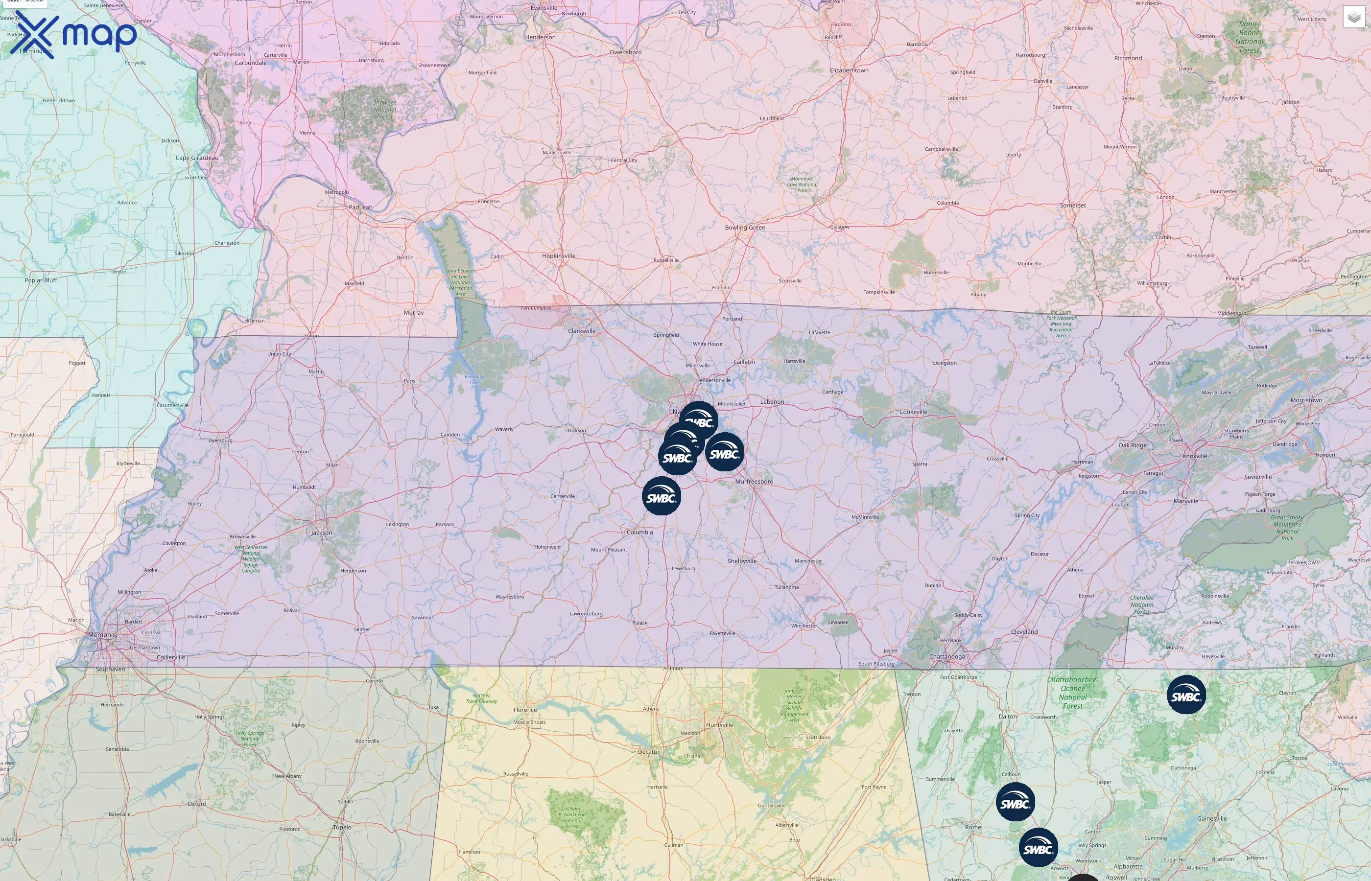 SWBC Mortgage Corporation street hotspots