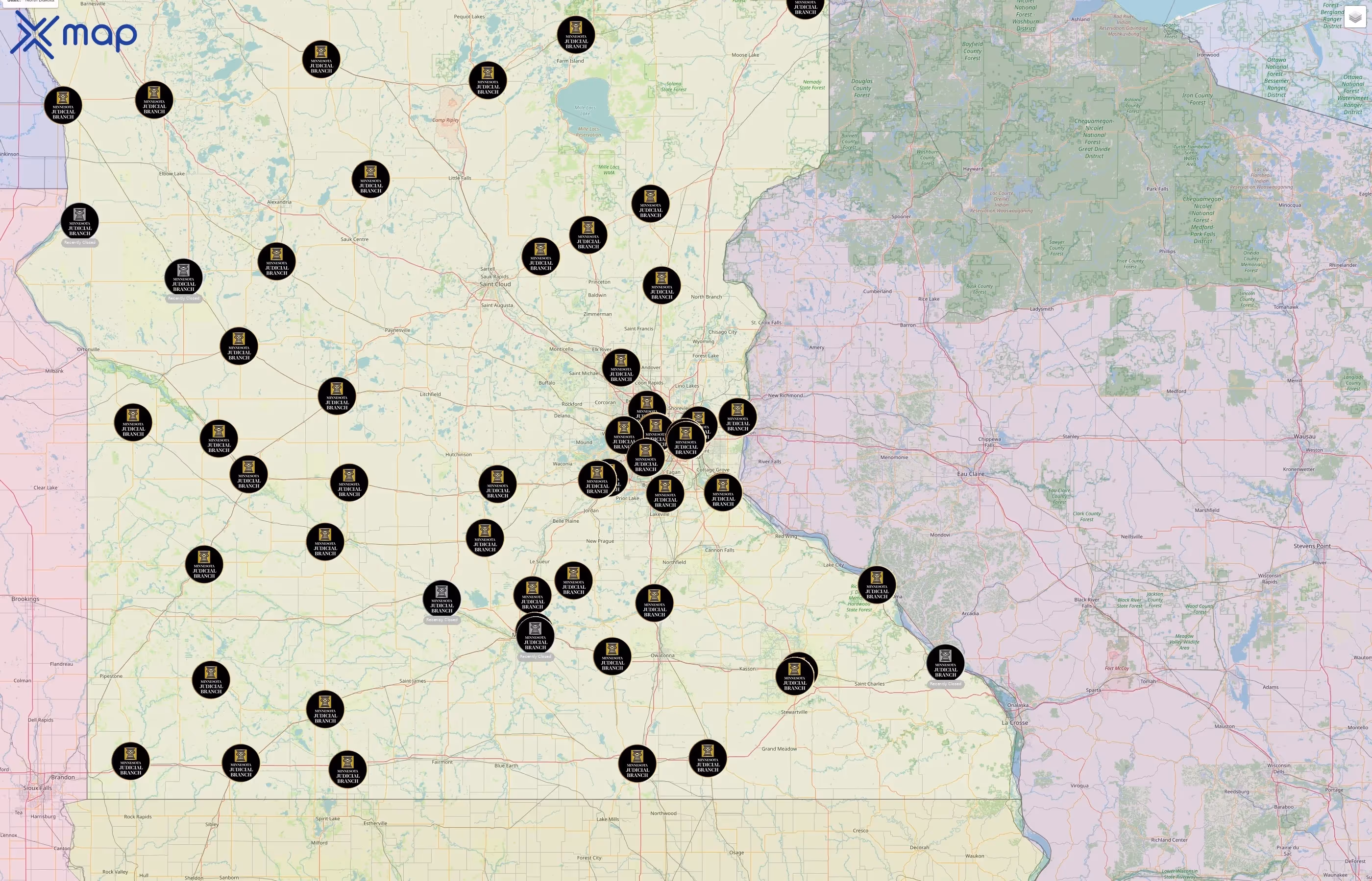 Minnesota Judicial Branch street hotspots