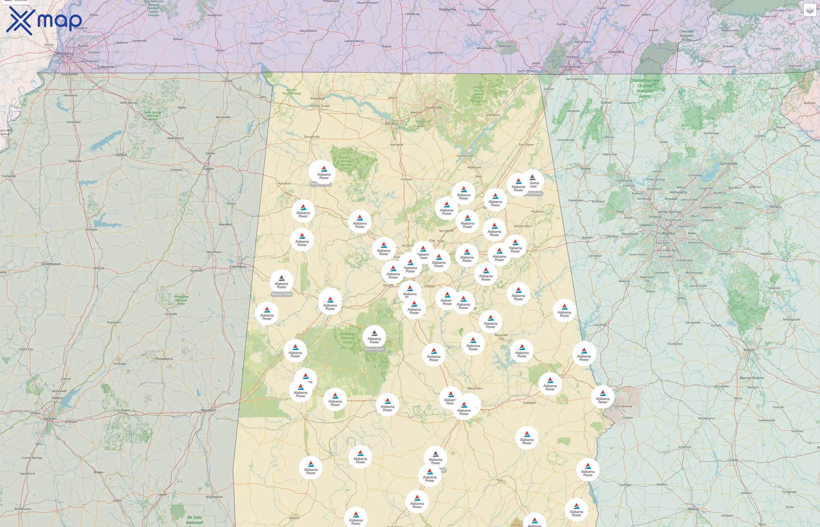 Alabama Power street hotspots