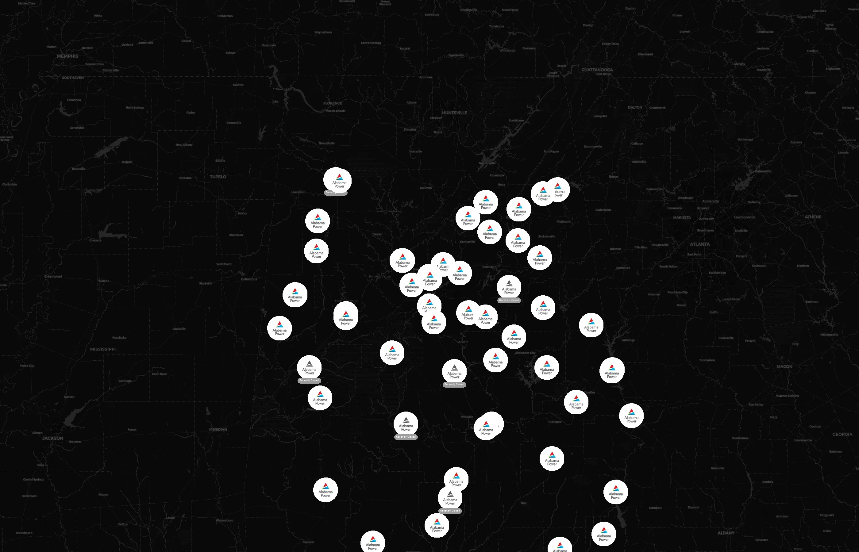 Alabama Power city distribution