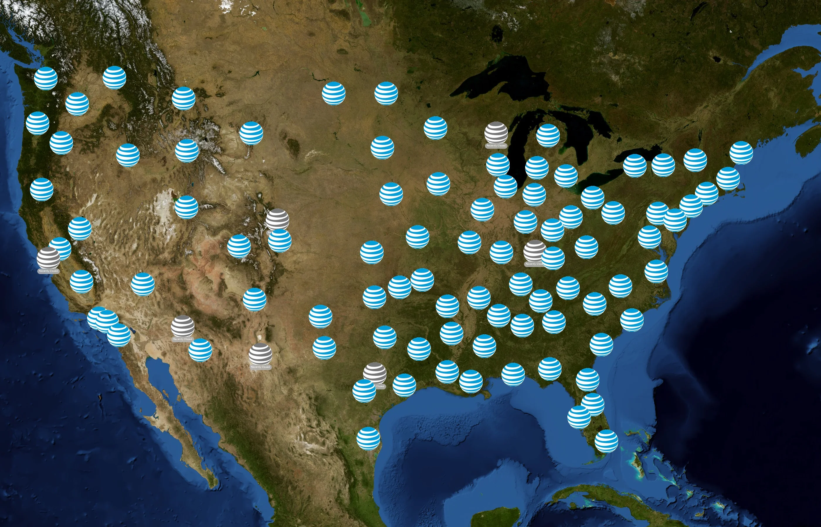 AT&T state distribution