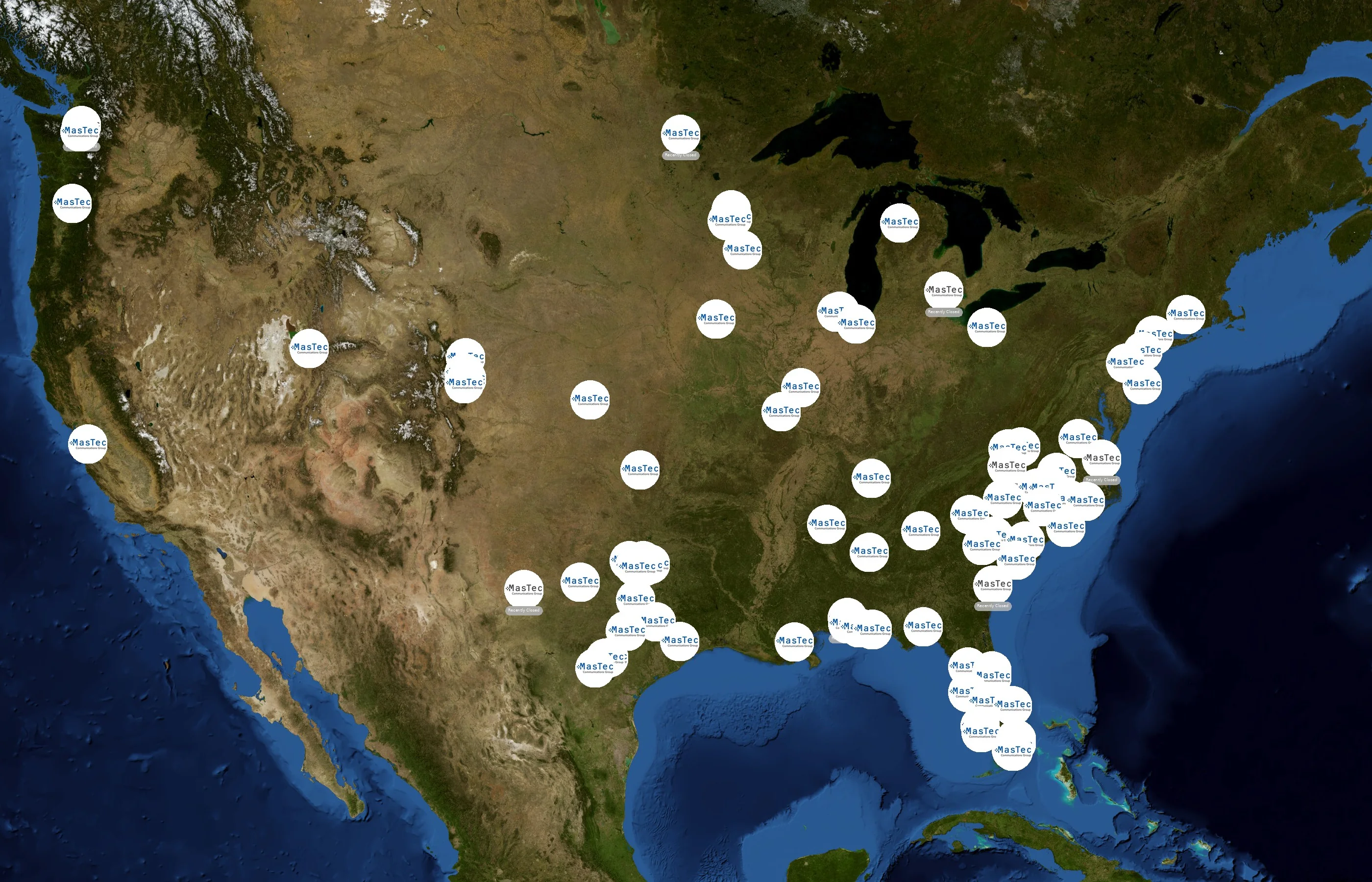 MasTec state distribution