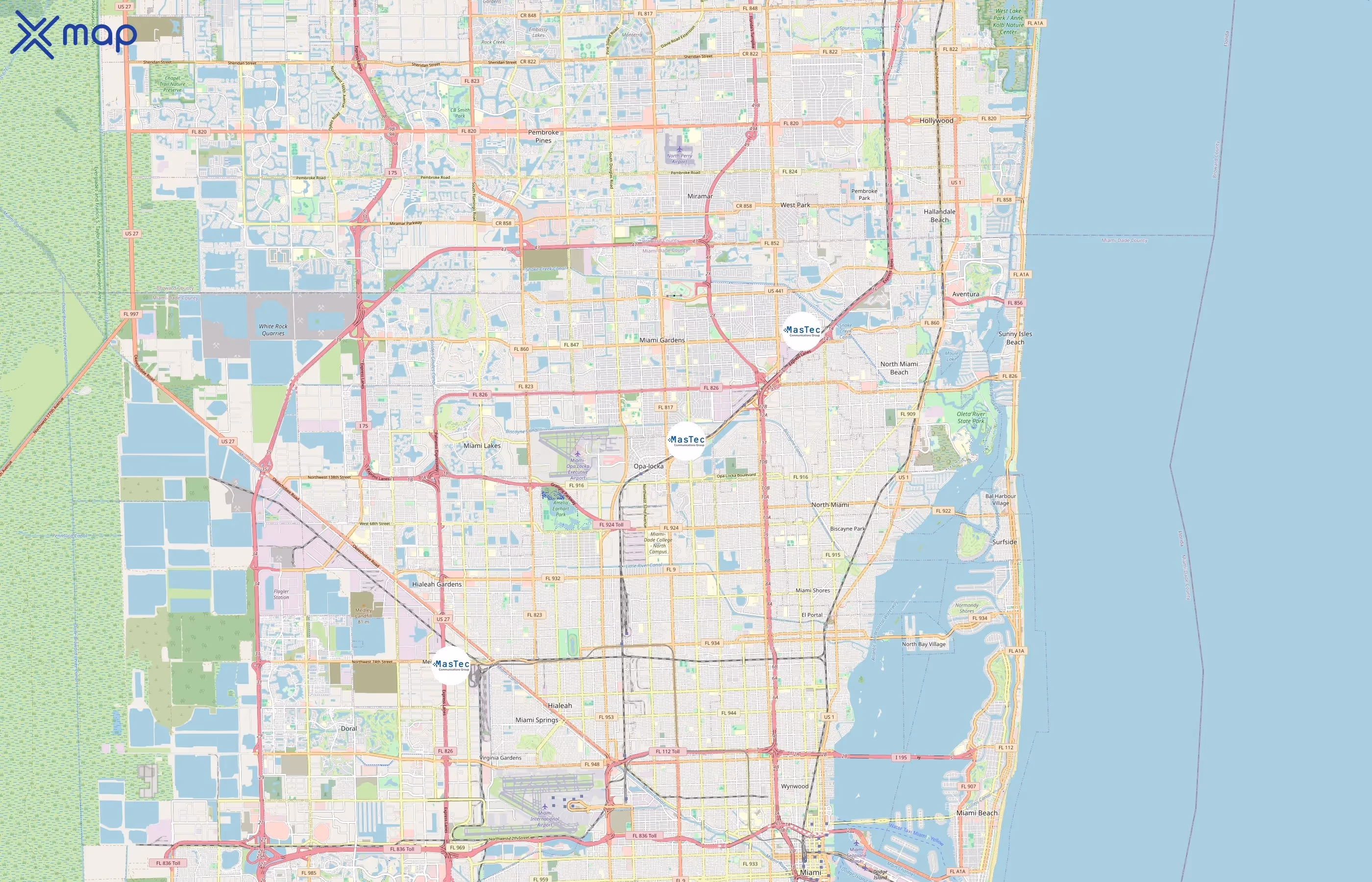 MasTec area coverage