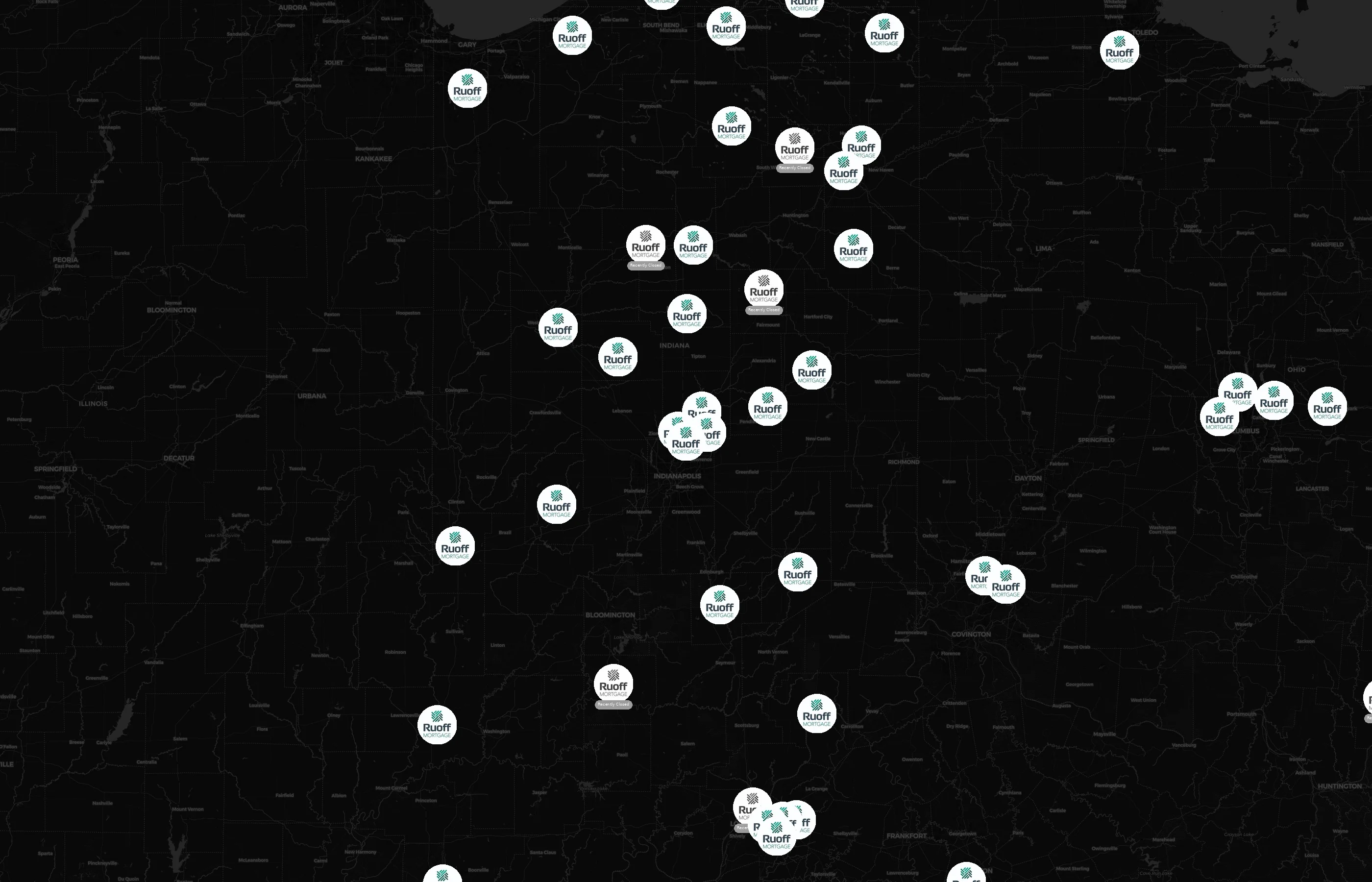 Ruoff Mortgage city distribution