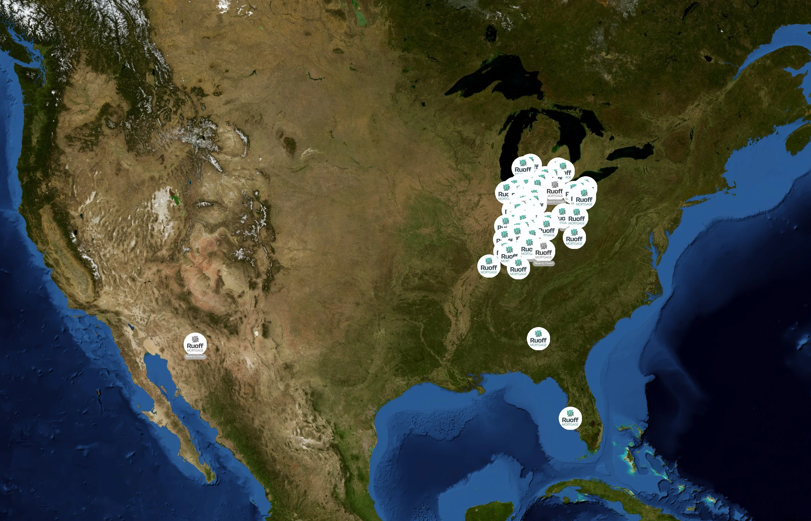 Ruoff Mortgage state distribution