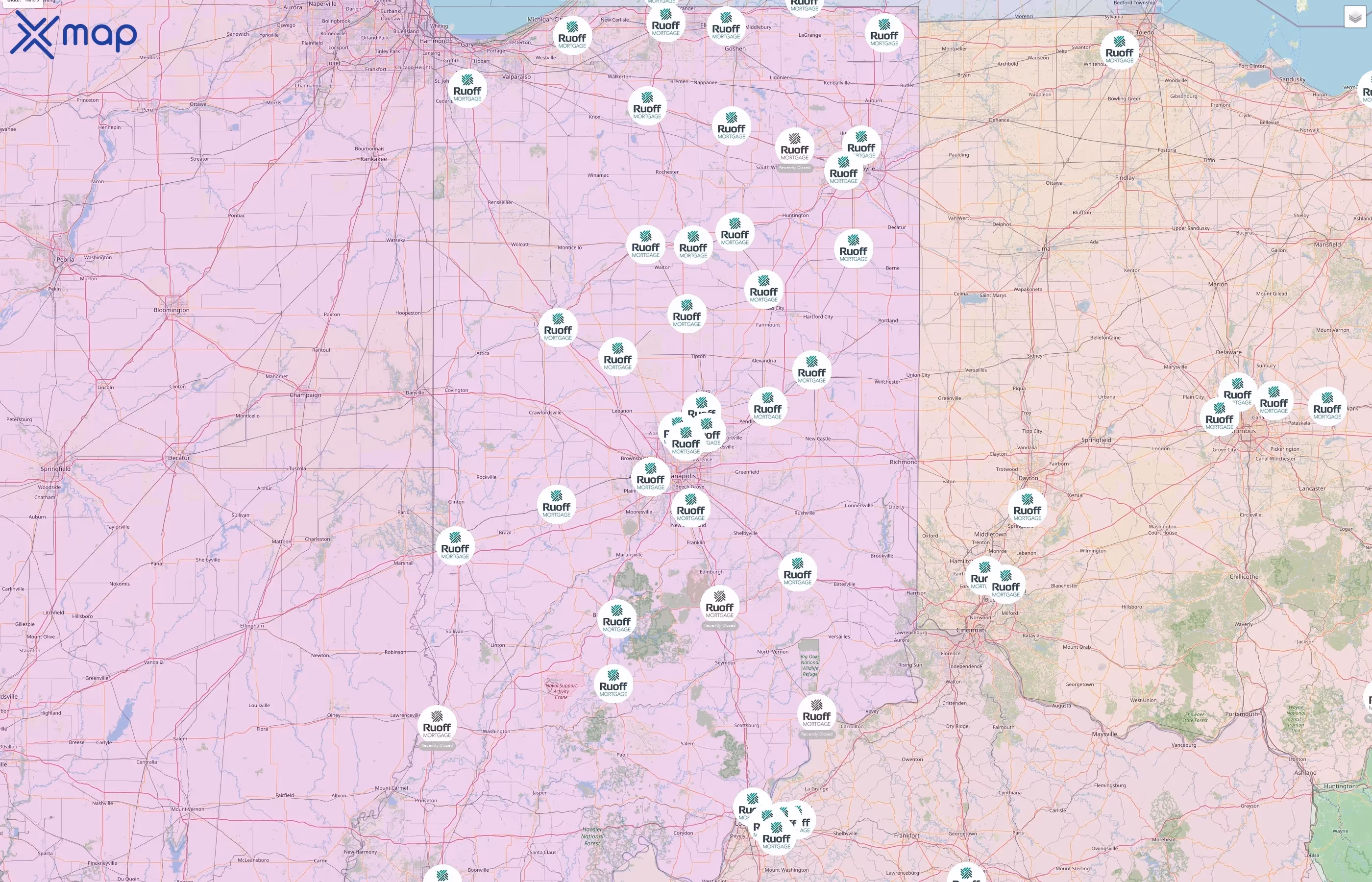 Ruoff Mortgage street hotspots