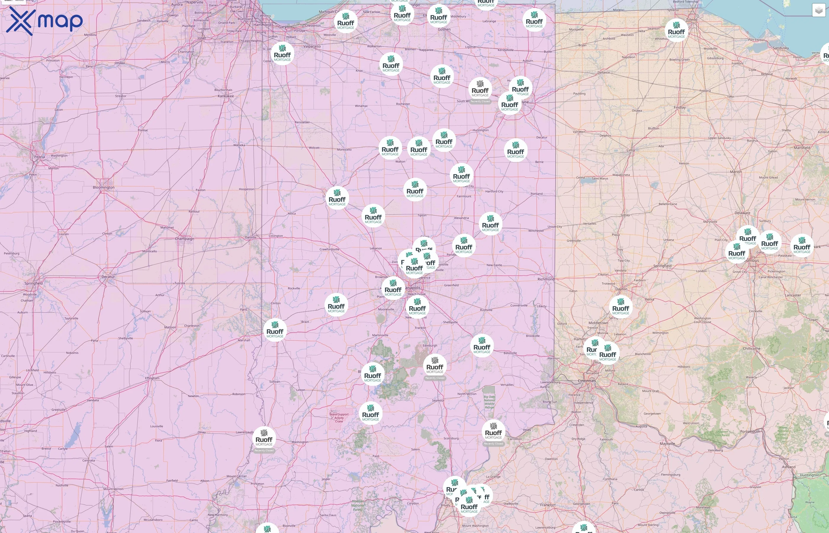 Ruoff Mortgage street hotspots