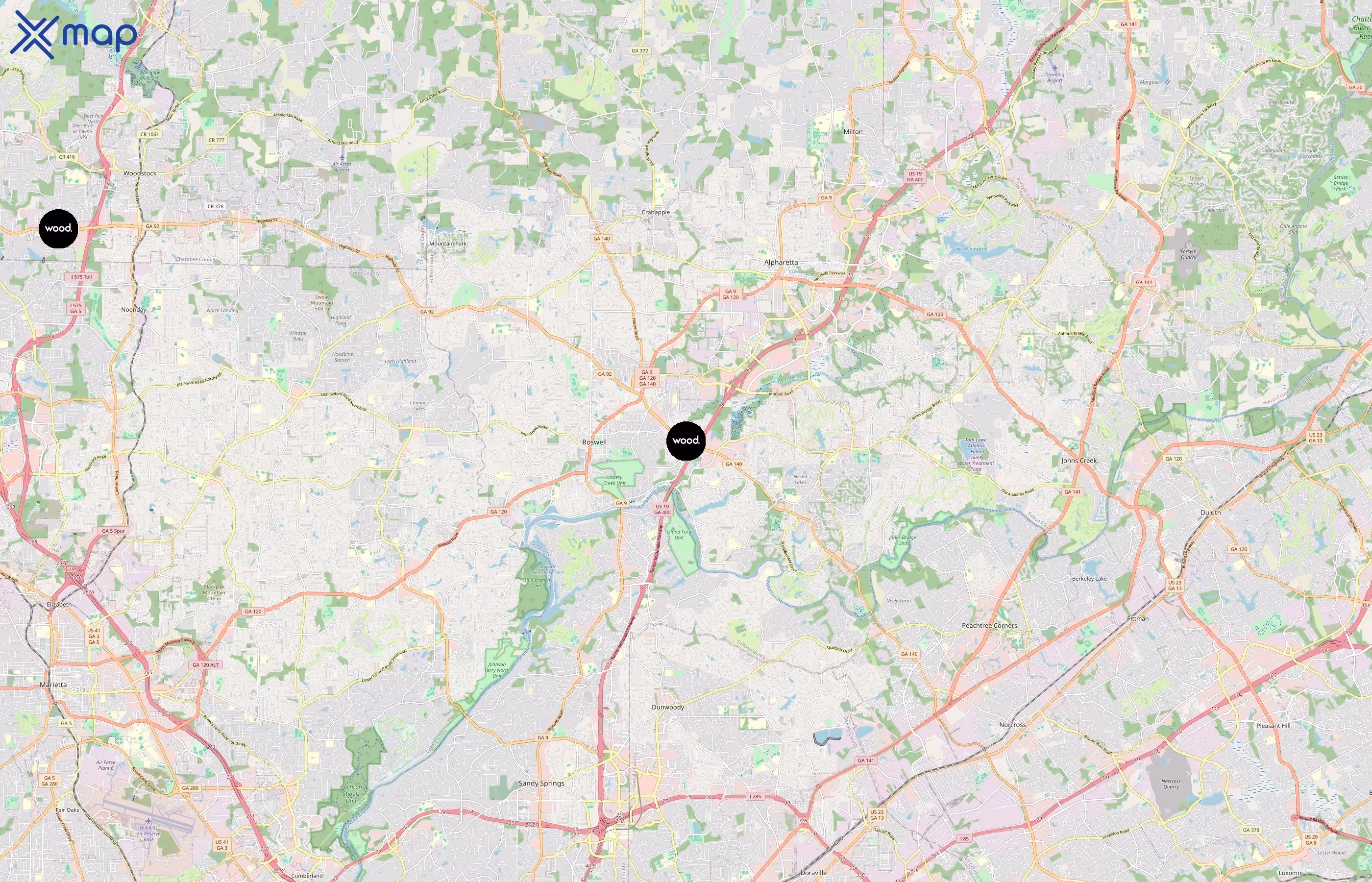 Wood area coverage