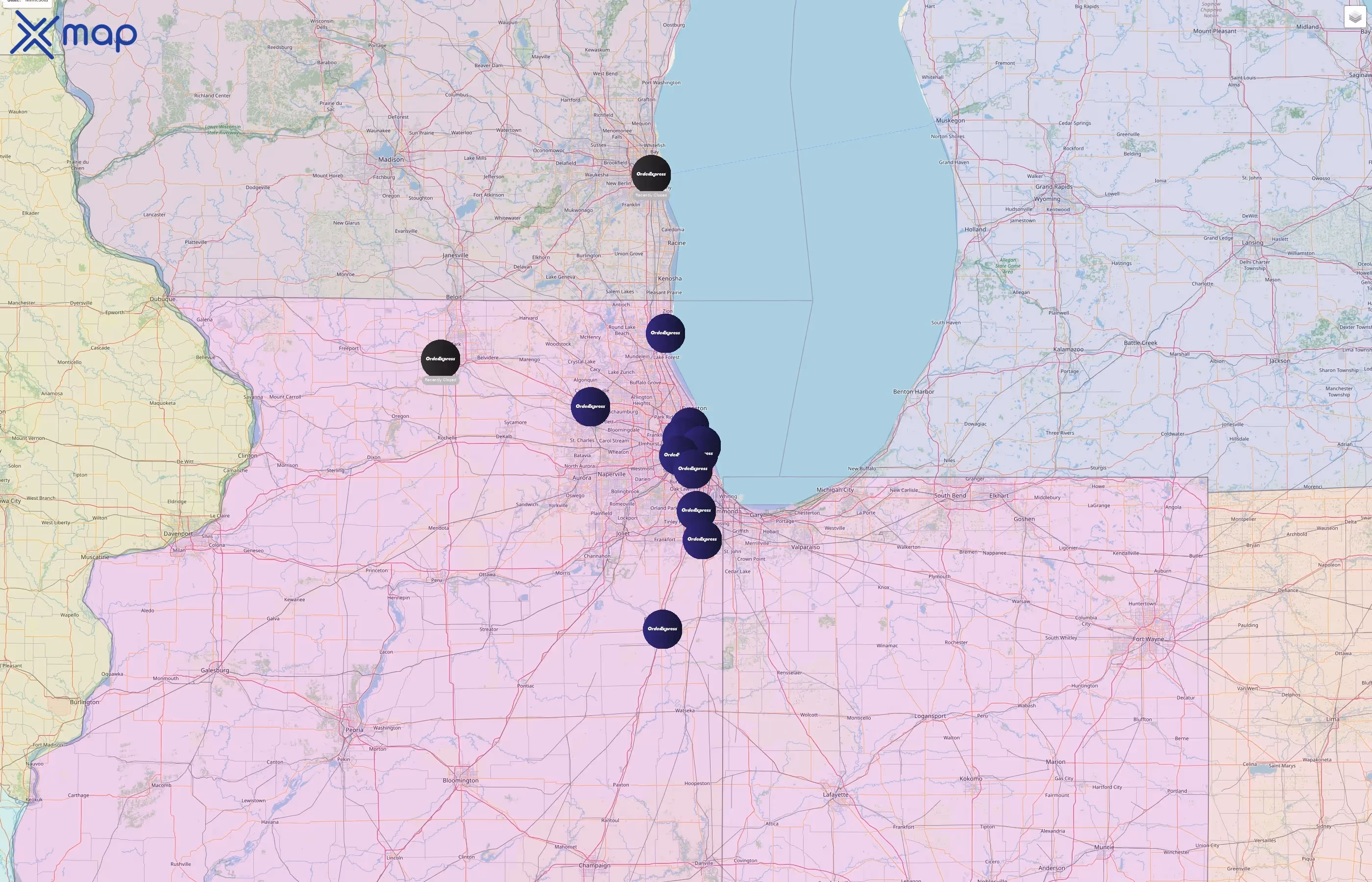 Order Express street hotspots
