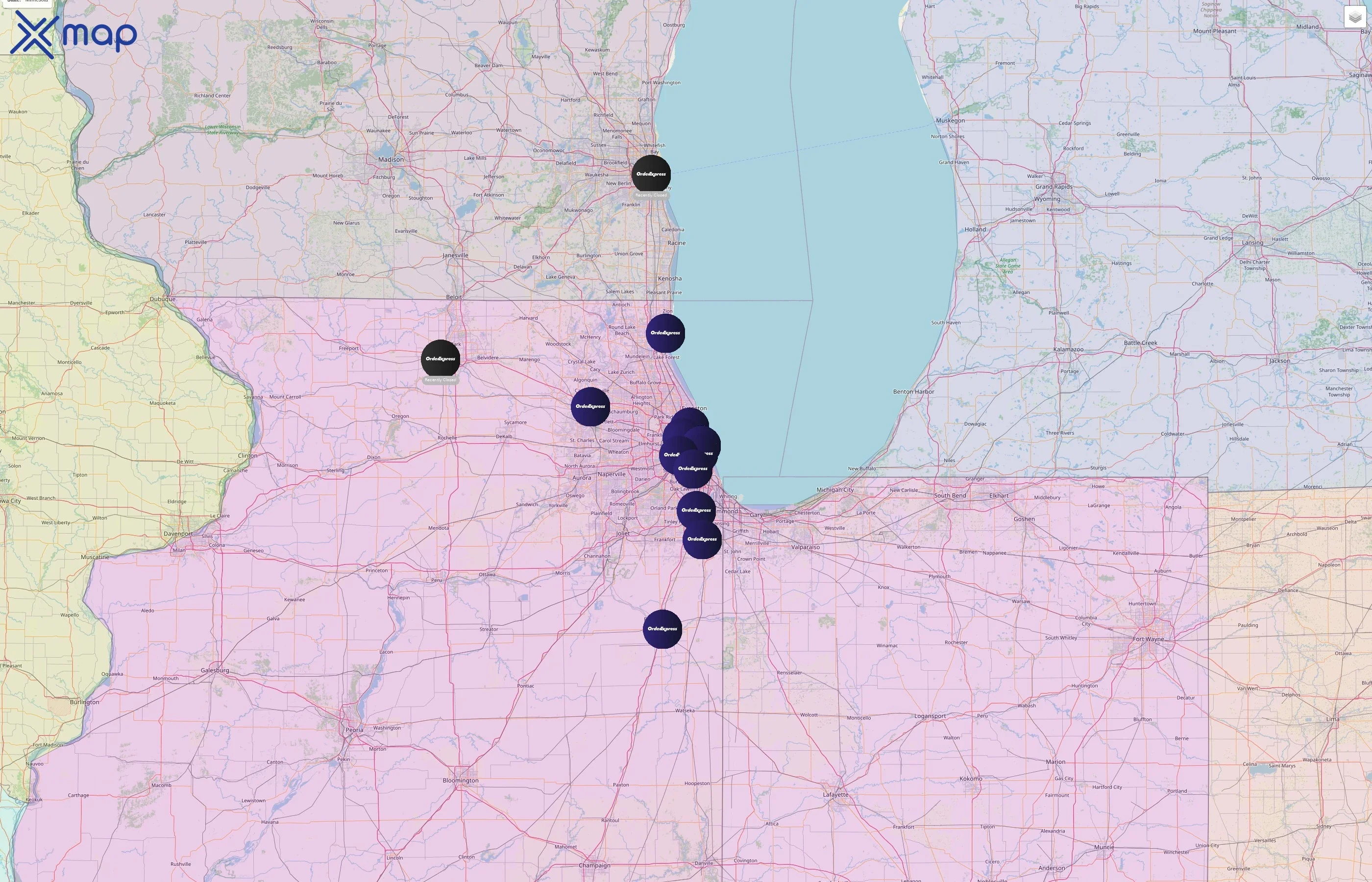 Order Express street hotspots