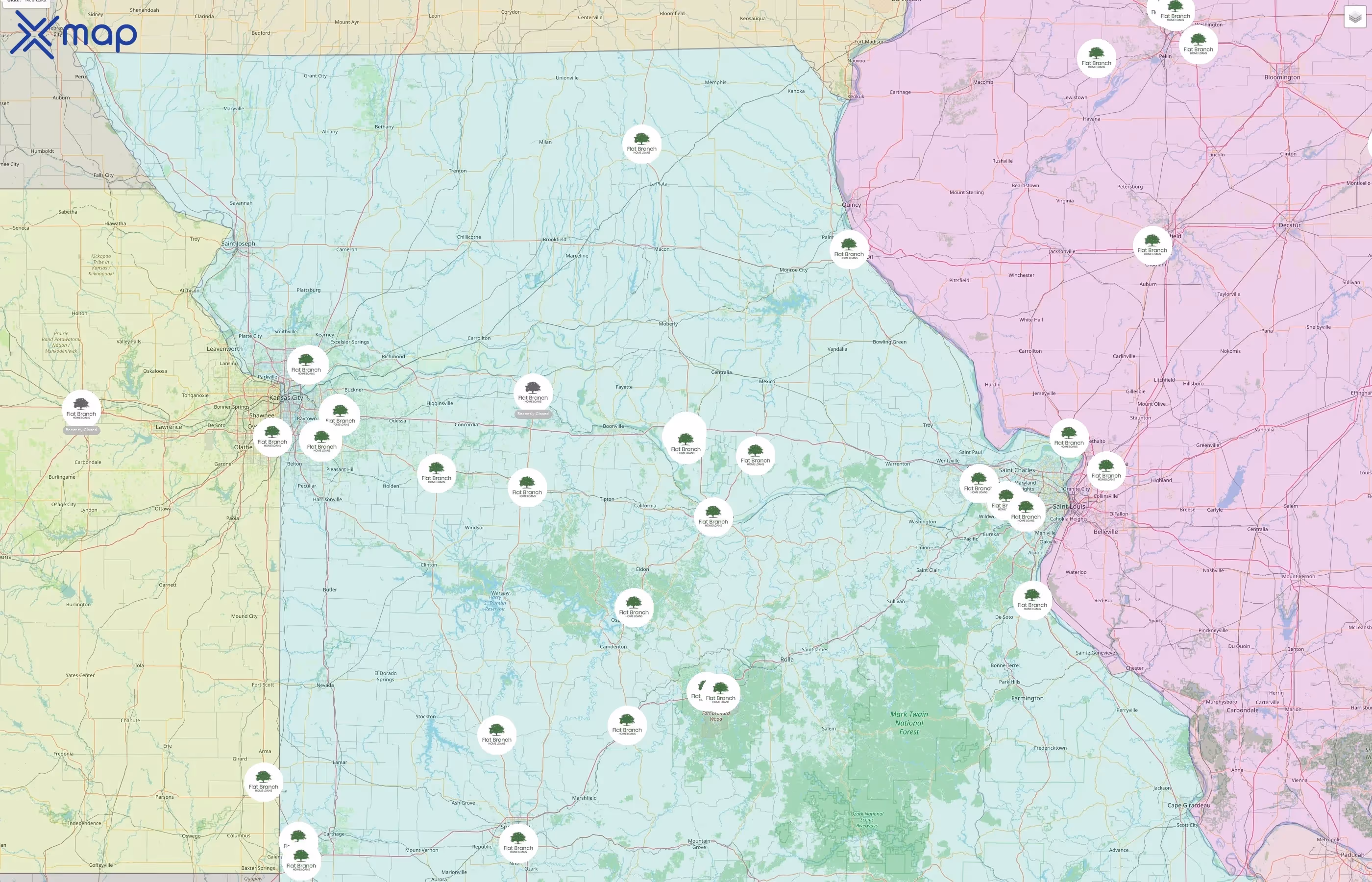 Flat Branch Home Loans street hotspots