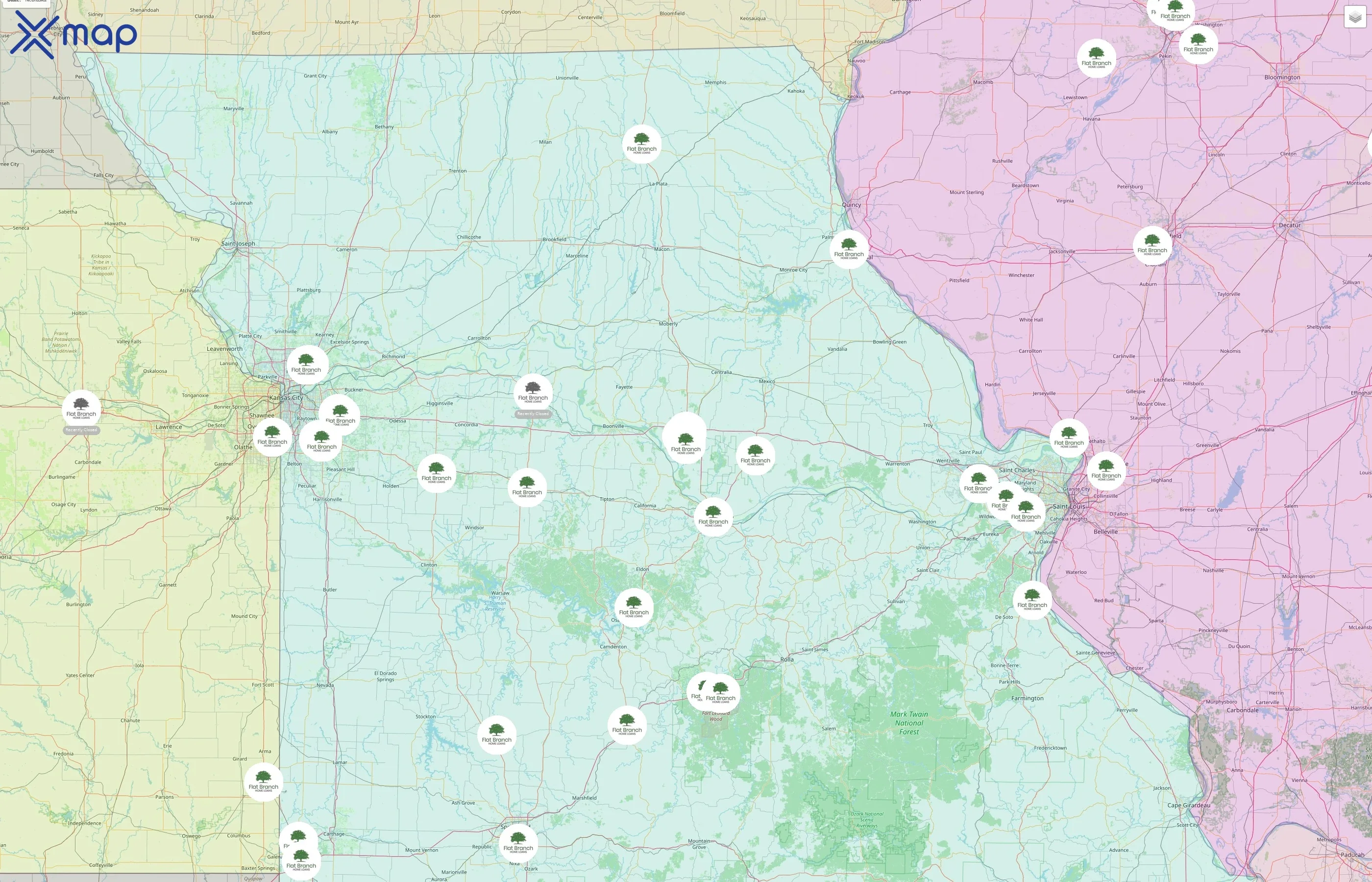Flat Branch Home Loans street hotspots