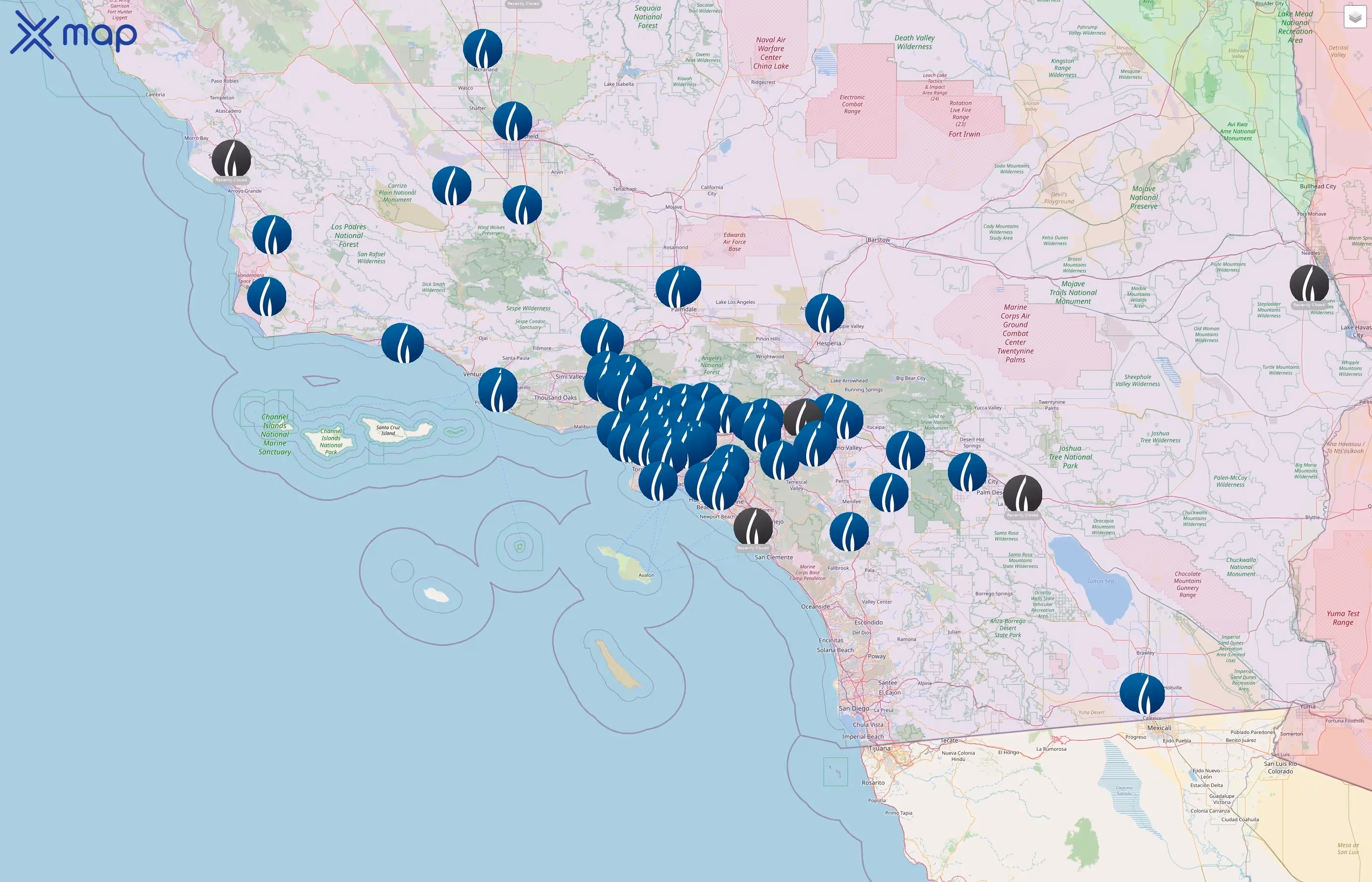 Southern California Gas Company street hotspots