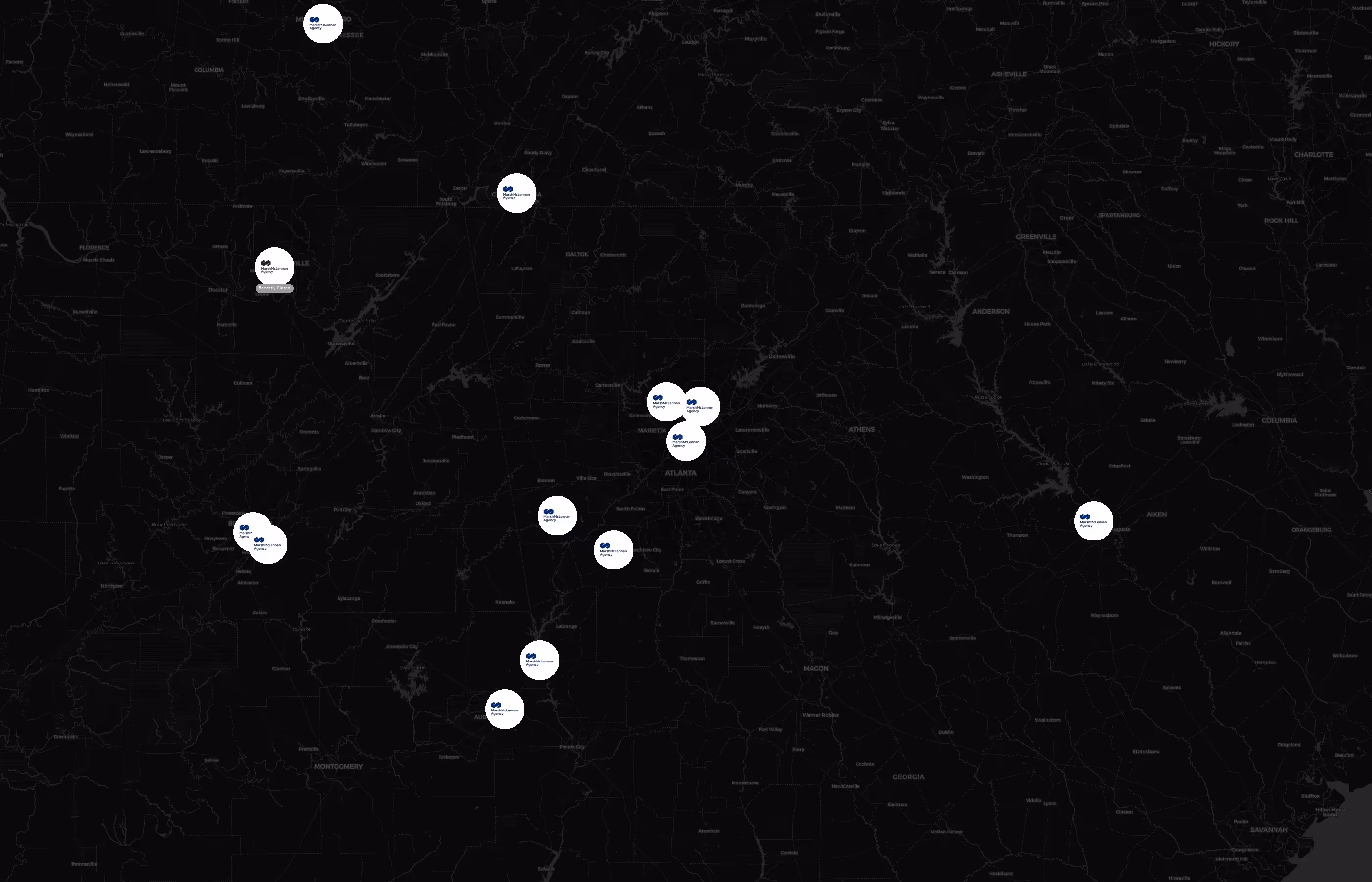 Marsh McLennan Agency city distribution