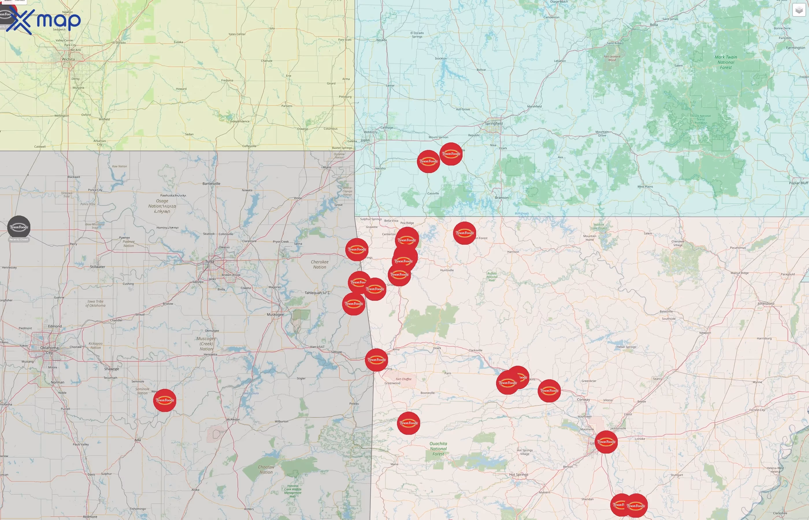 Tyson Foods street hotspots