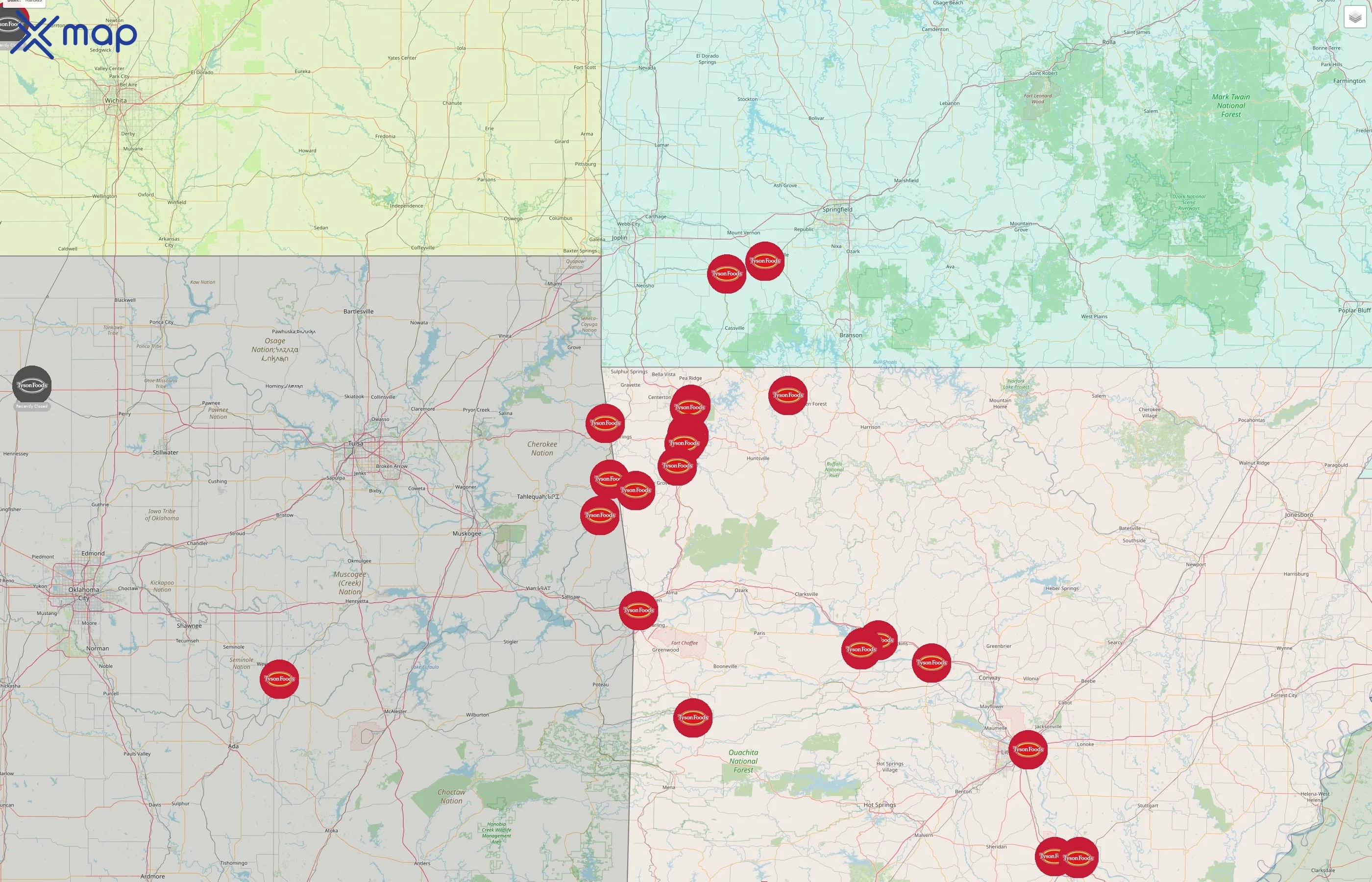 Tyson Foods street hotspots