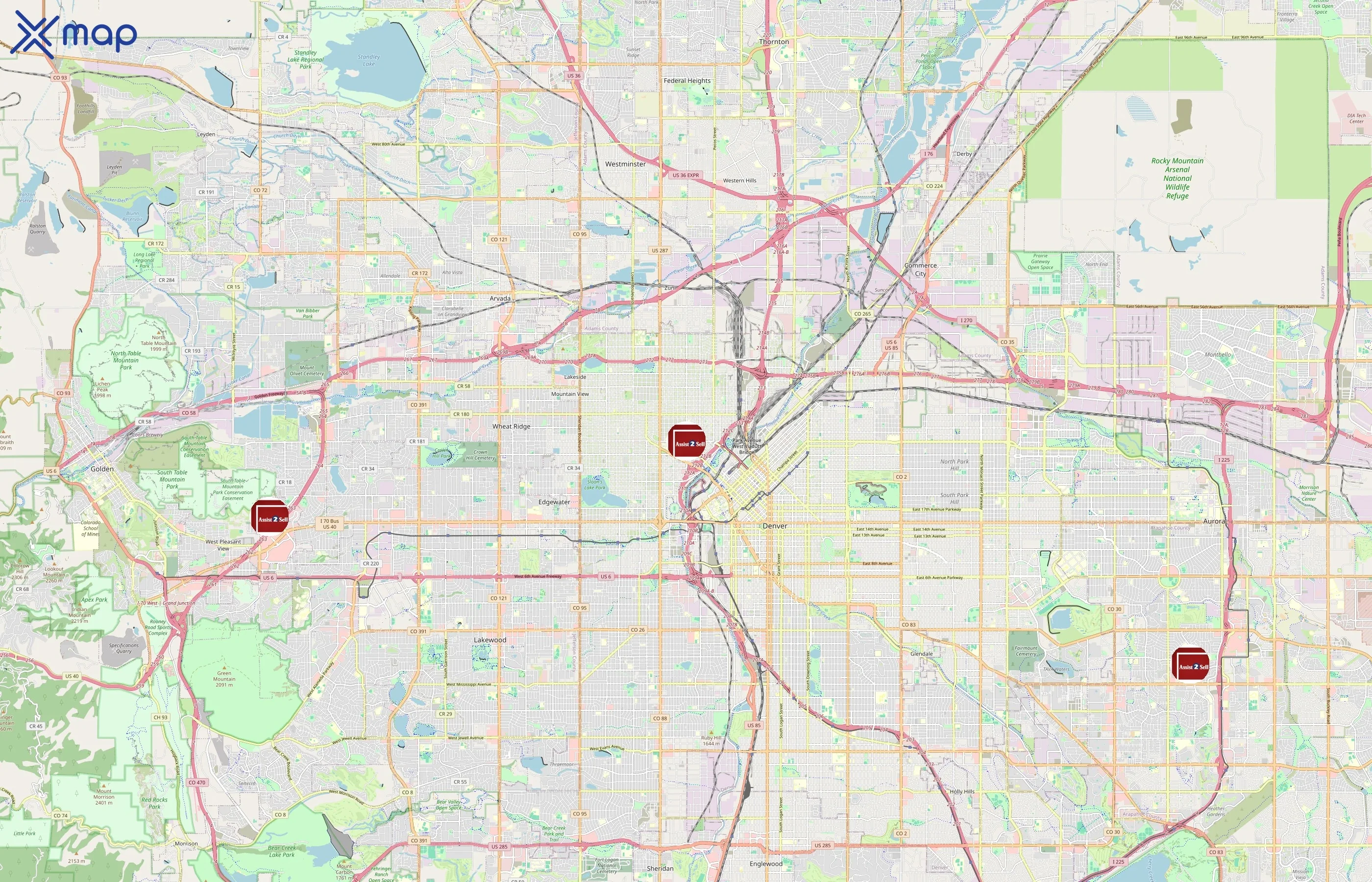 Assist2Sell area coverage