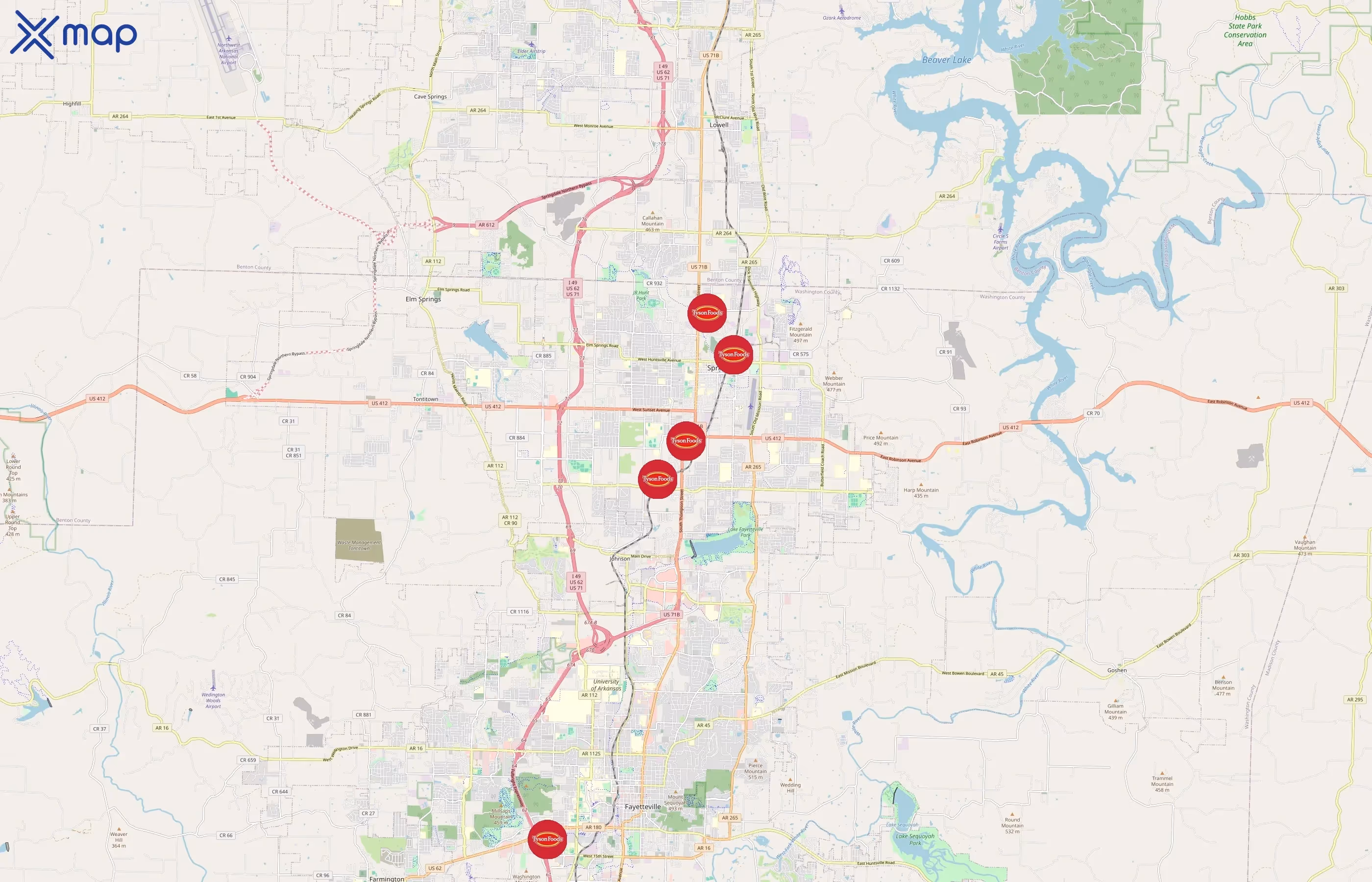 Tyson Foods area coverage