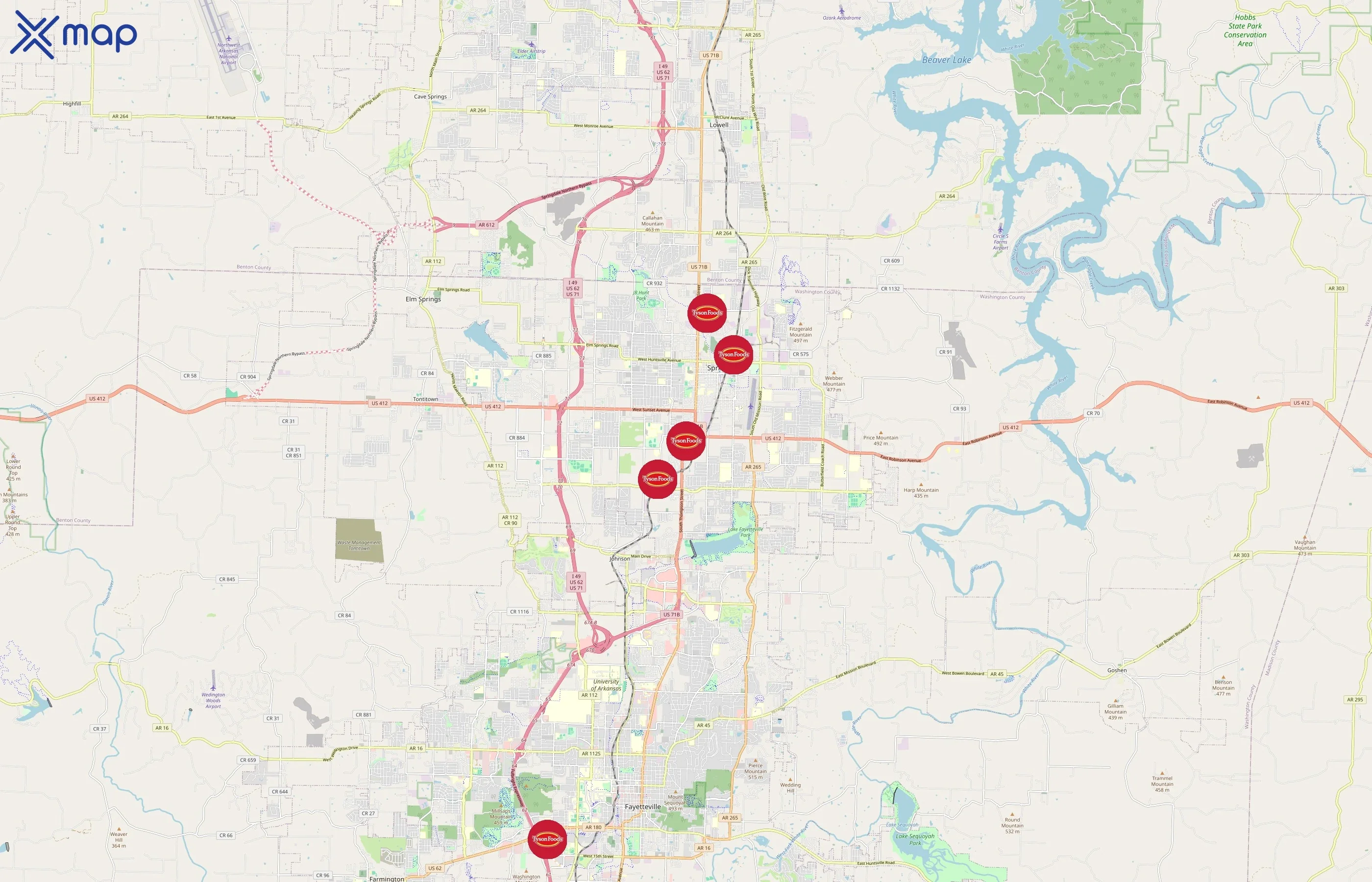 Tyson Foods area coverage