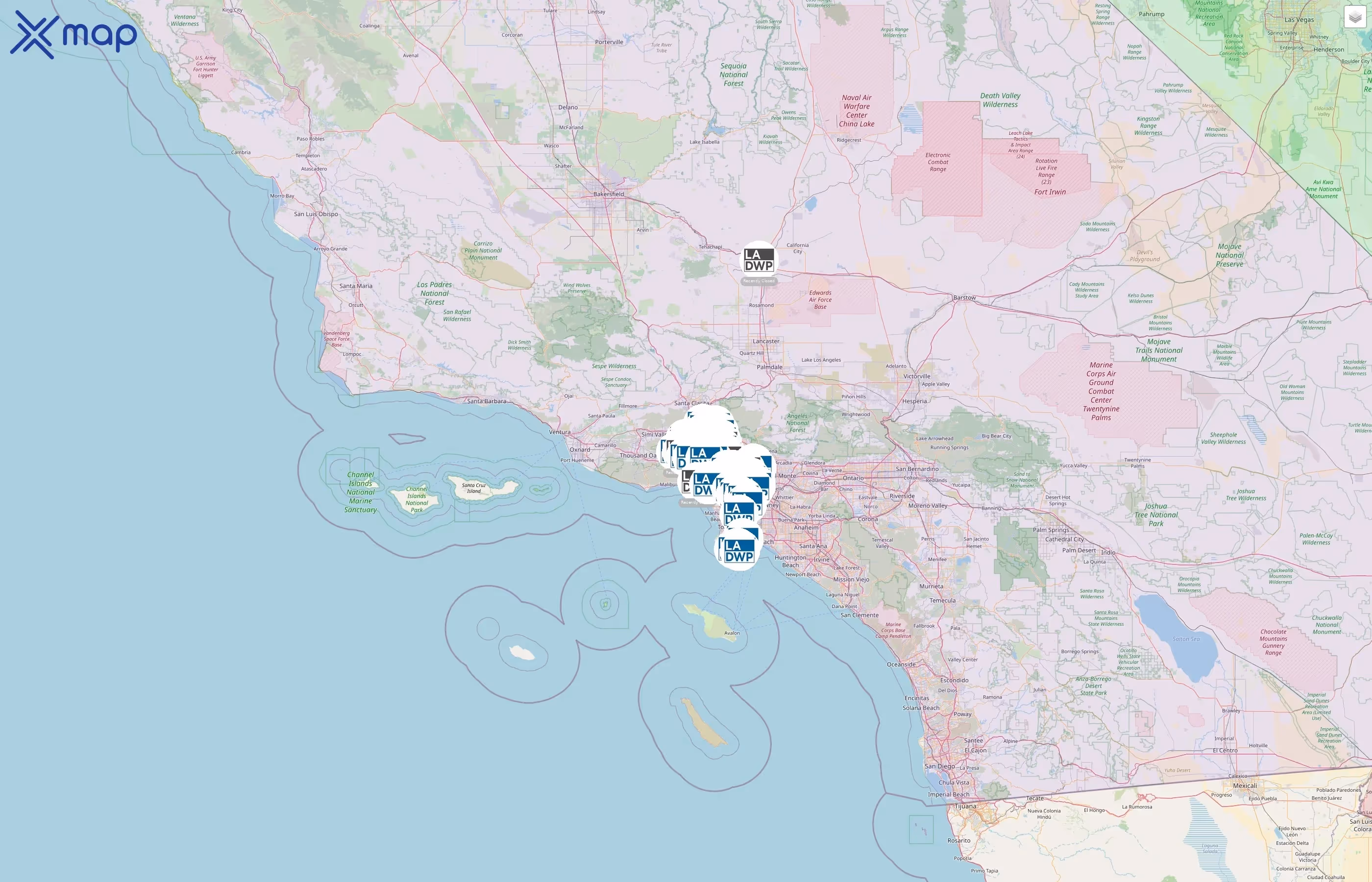 Los Angeles Department of Water and Power street hotspots