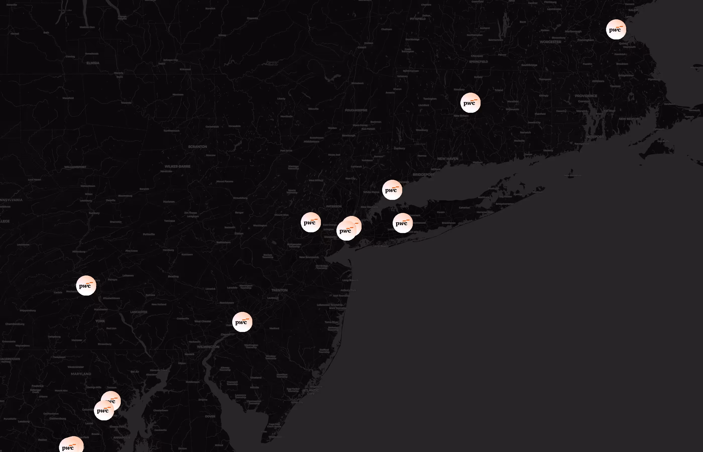 PricewaterhouseCoopers city distribution
