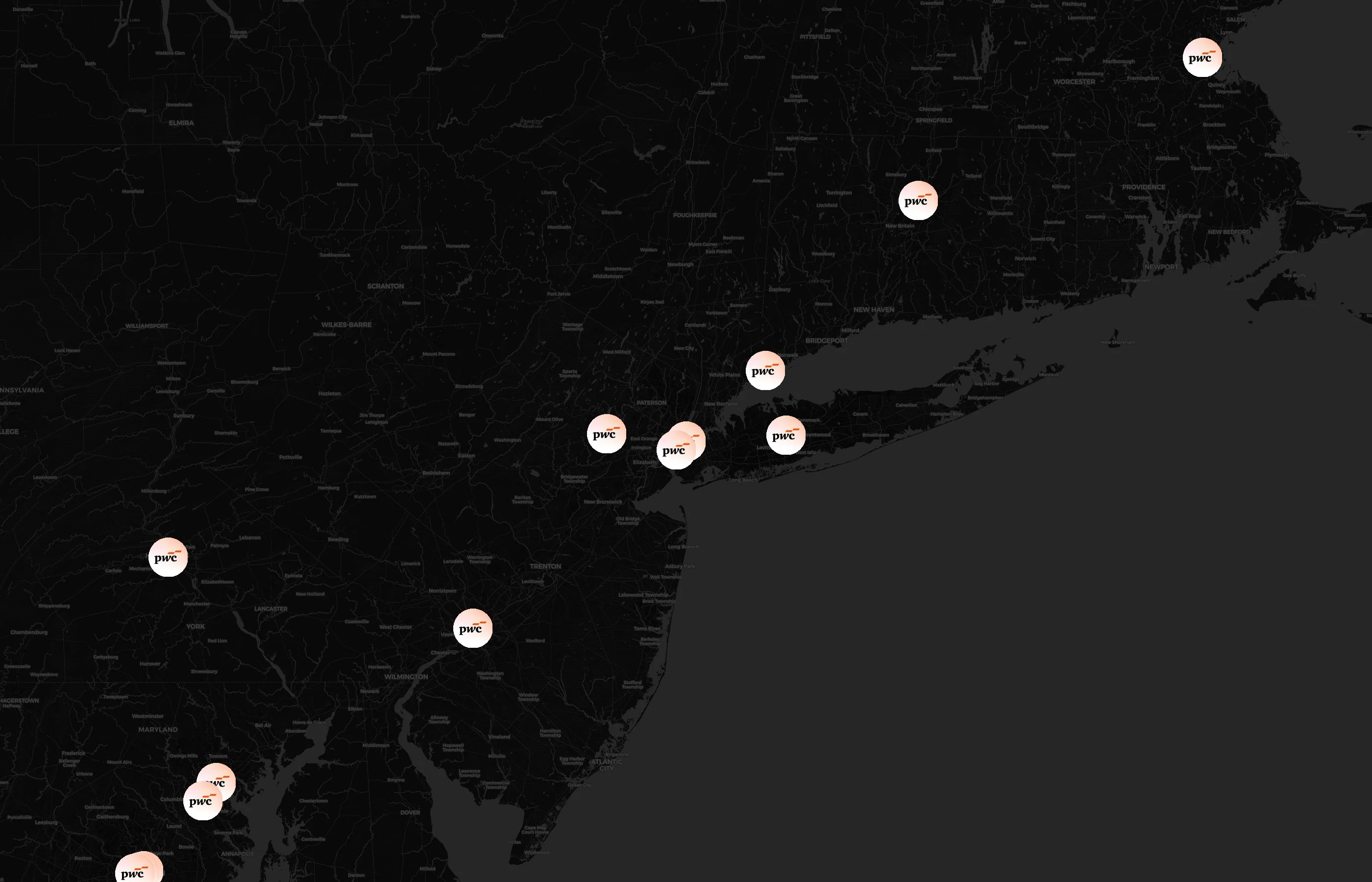 PricewaterhouseCoopers city distribution