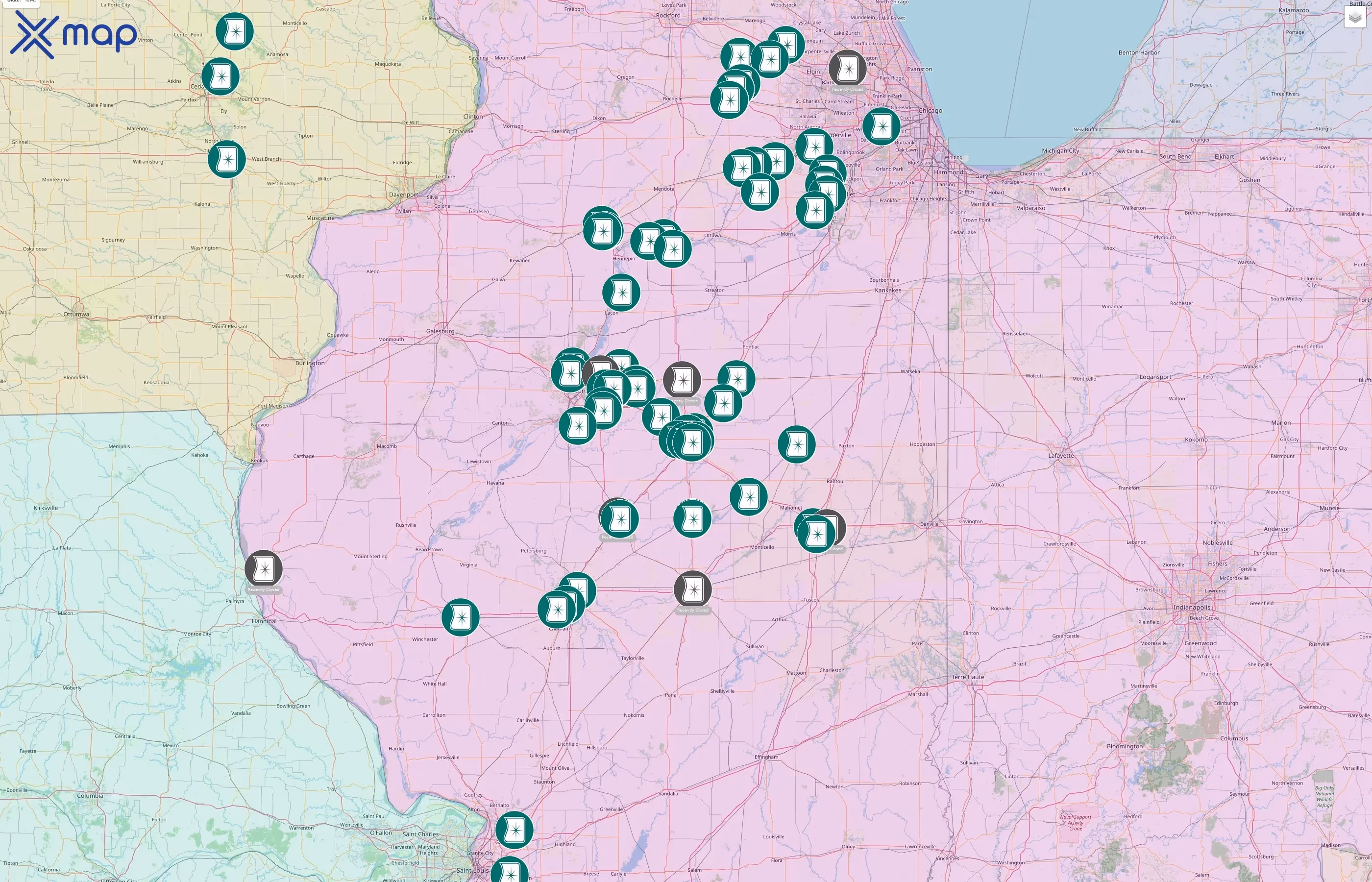 Heartland Bank and Trust Company street hotspots