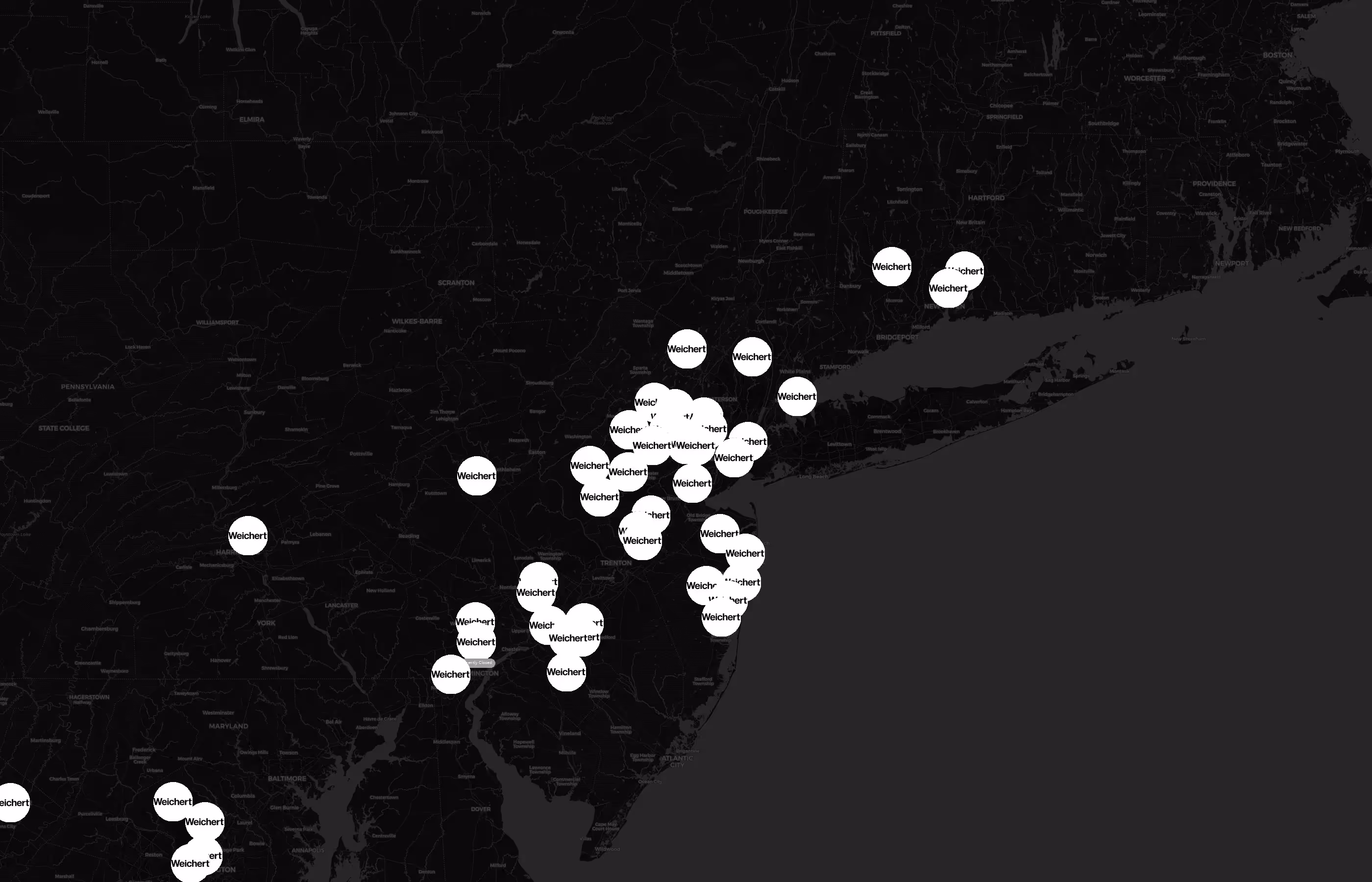 Weichert Realtors city distribution