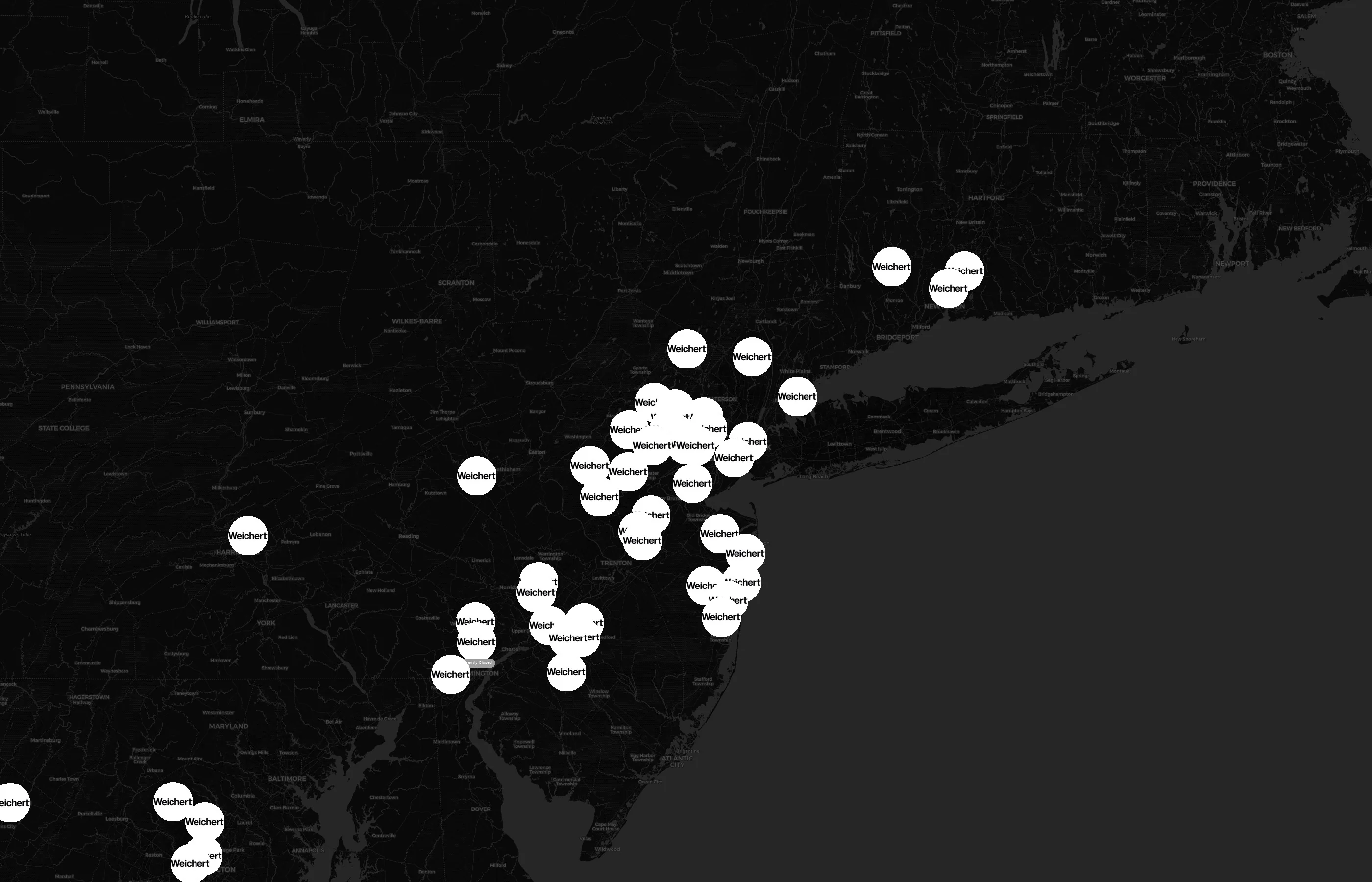 Weichert Realtors city distribution