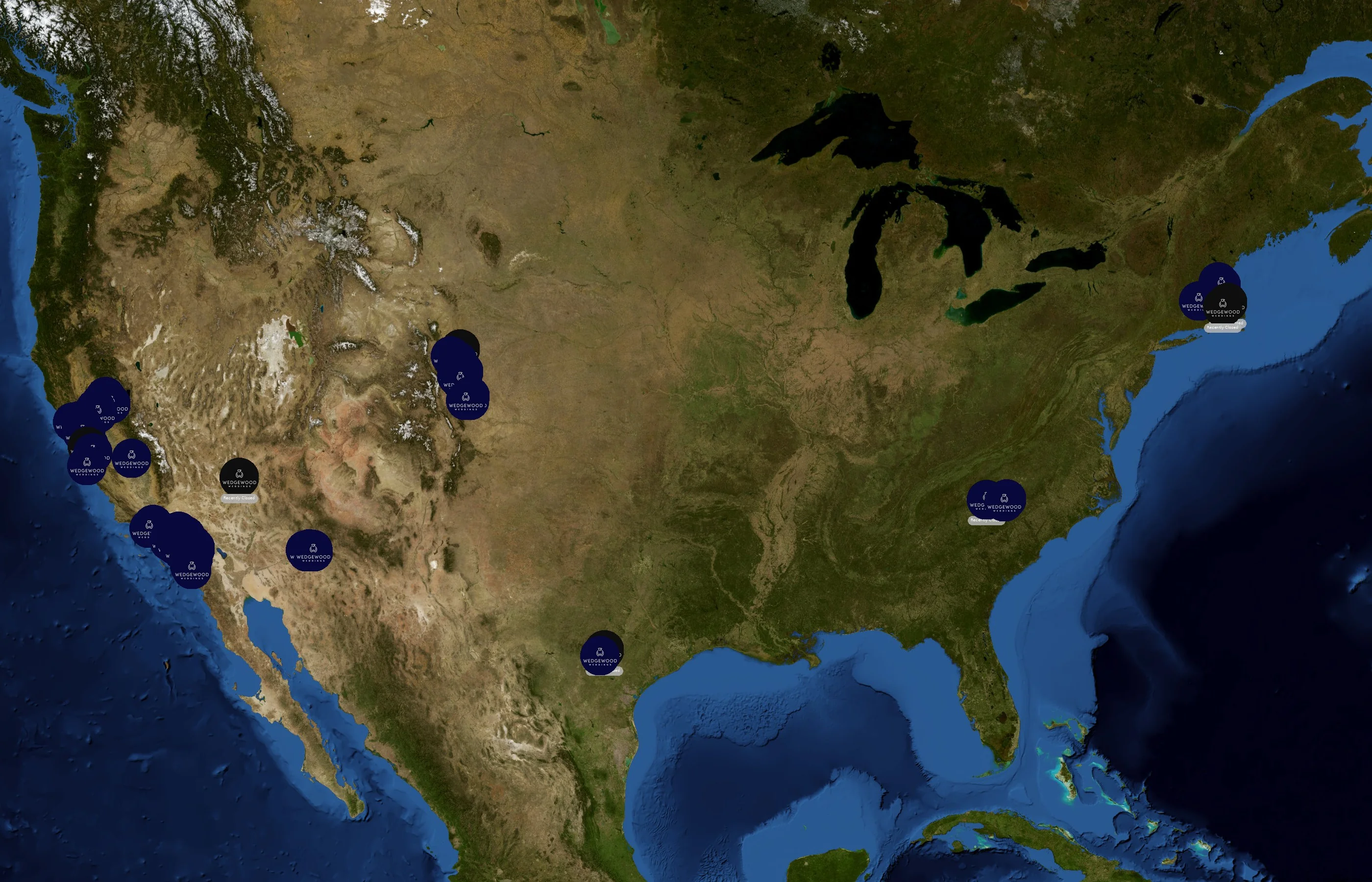Wedgewood Weddings state distribution