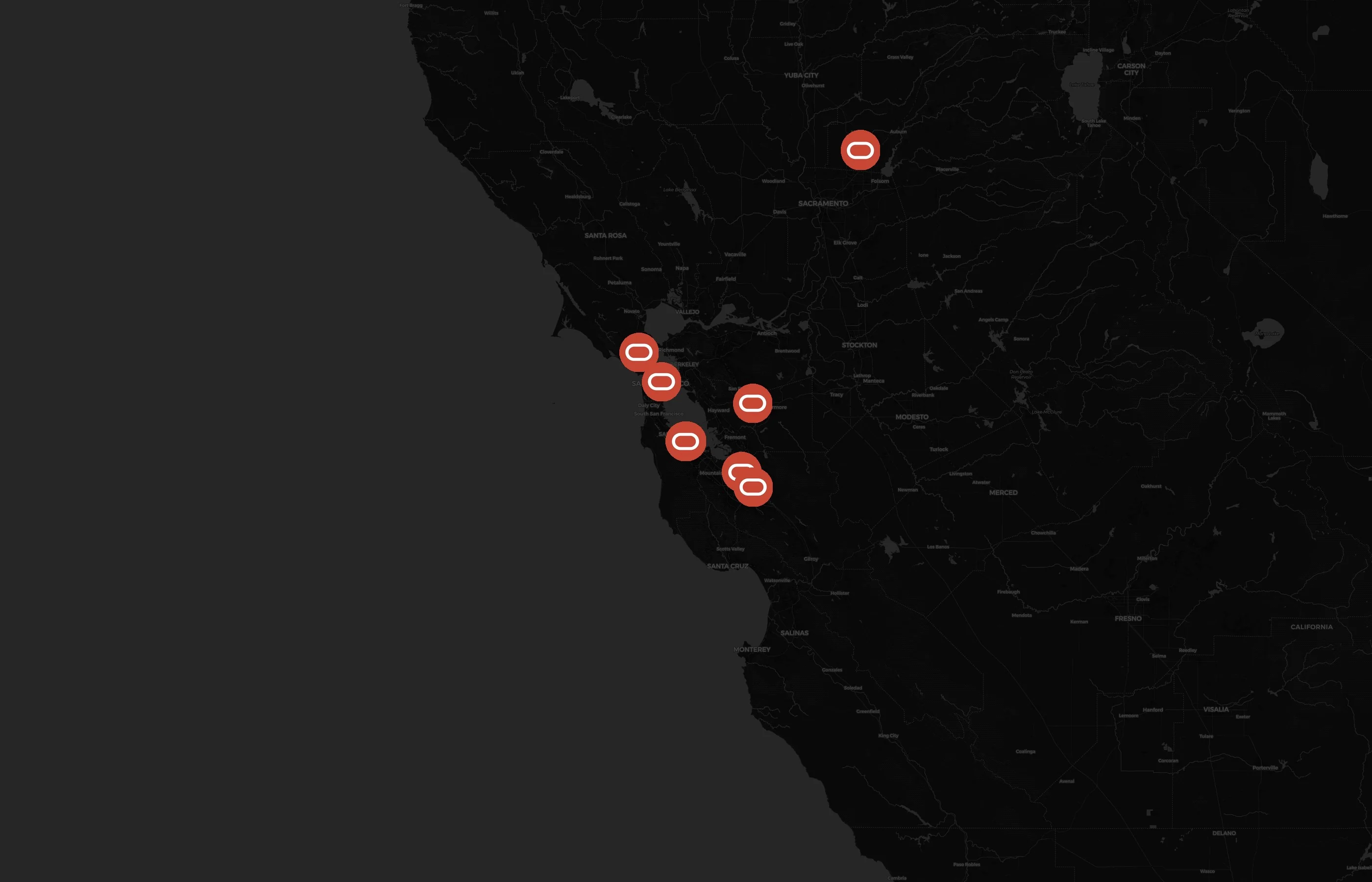 Oracle Corporation city distribution