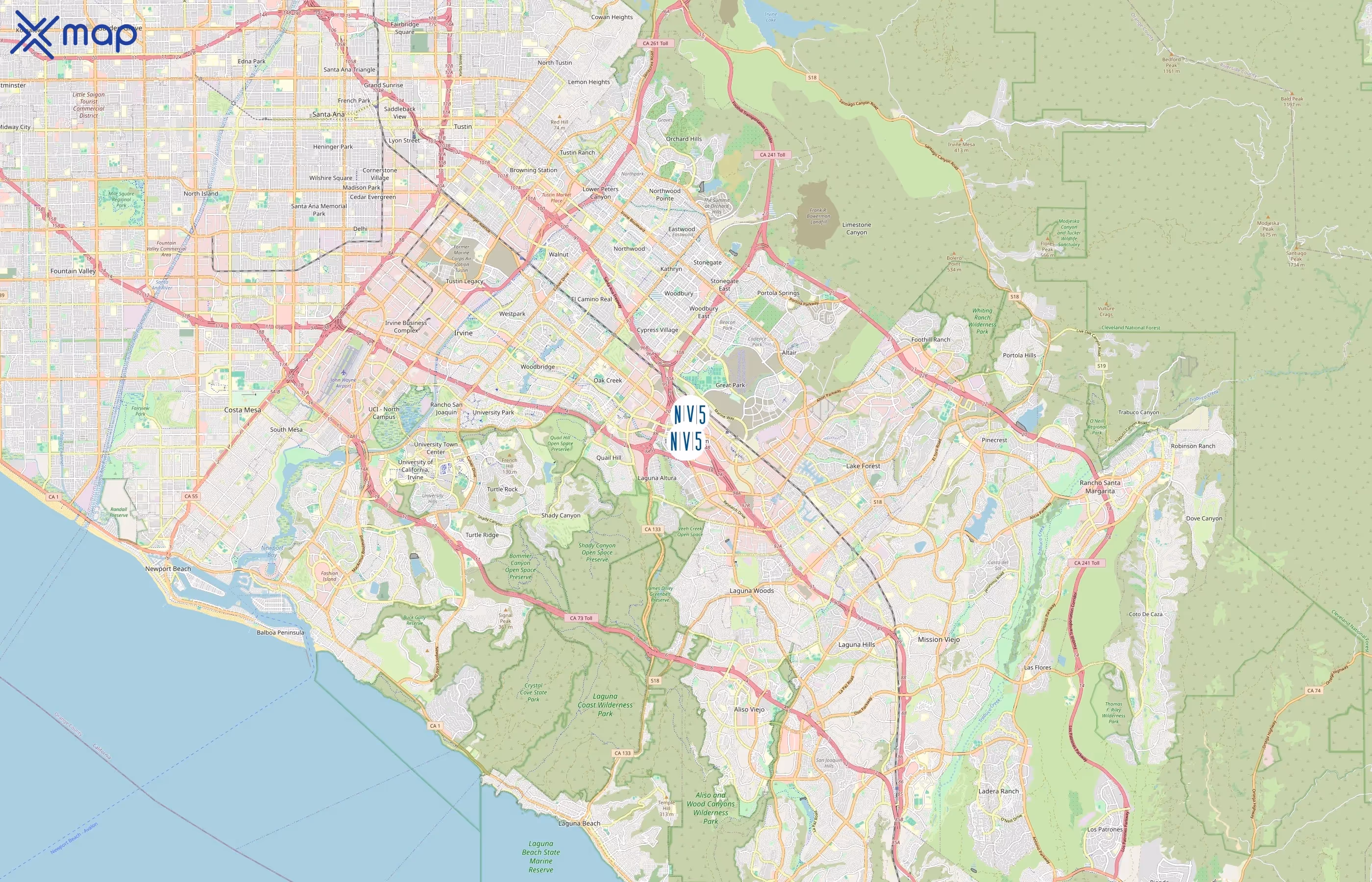 NV5 area coverage