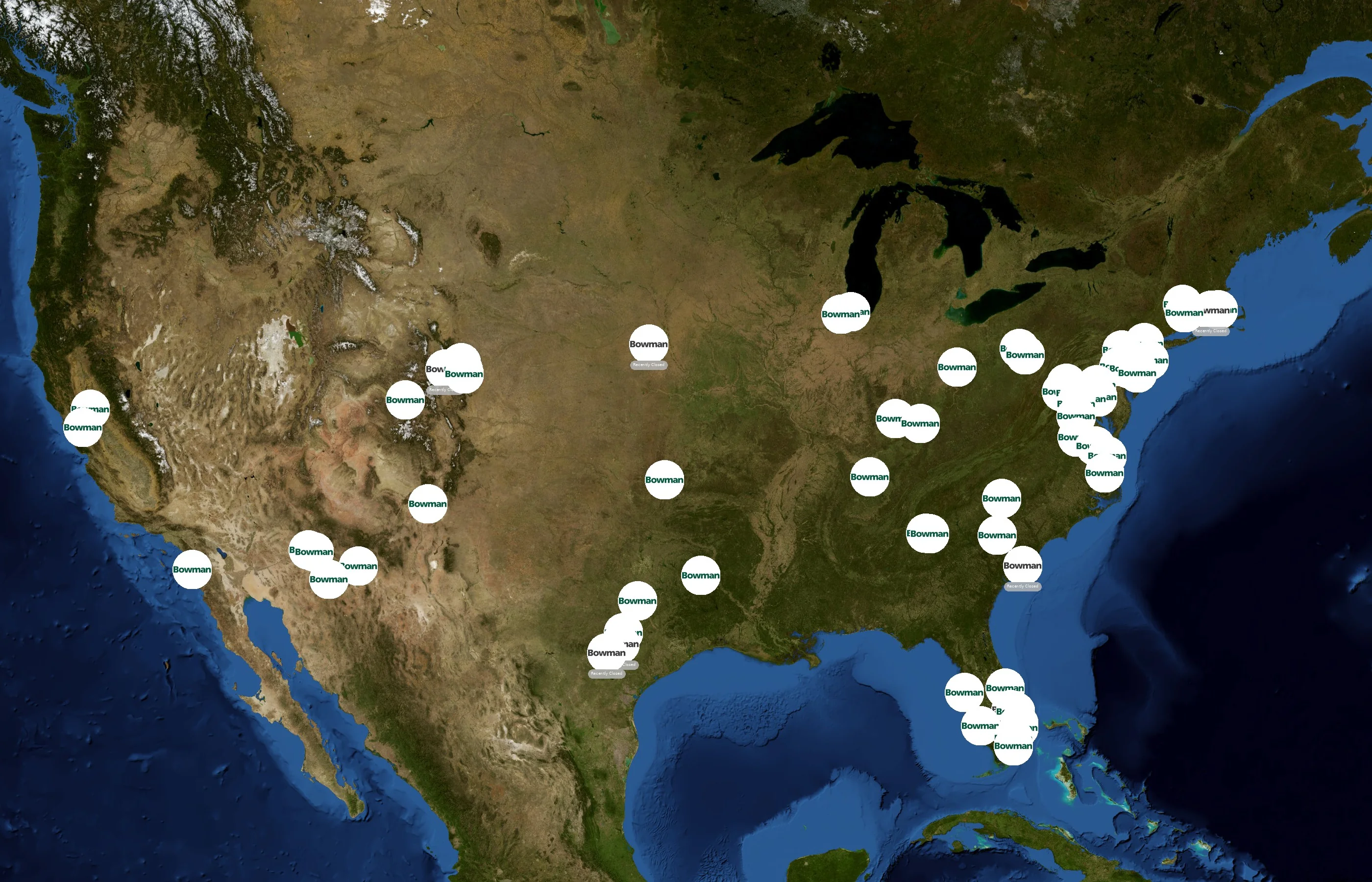 Bowman Consulting Group Ltd state distribution