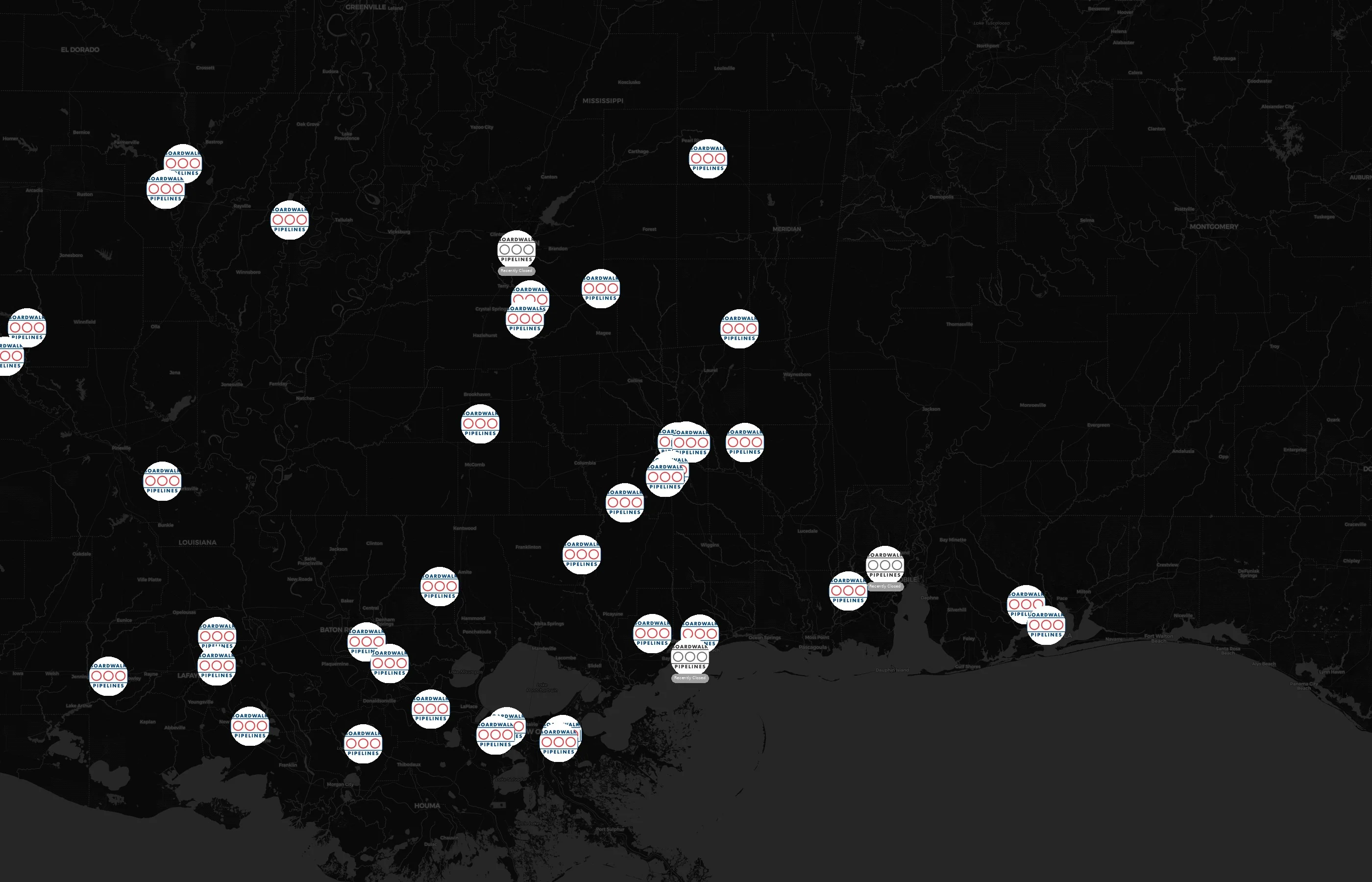 Gulf South Pipeline Company city distribution