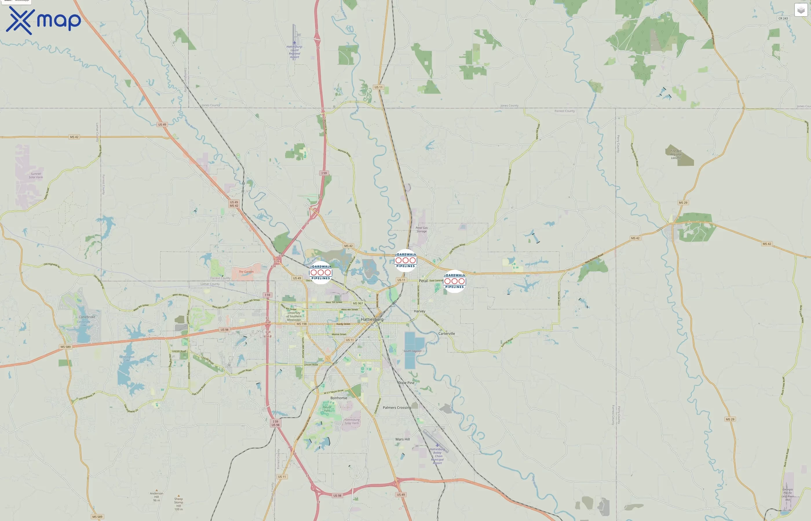 Gulf South Pipeline Company traffic data