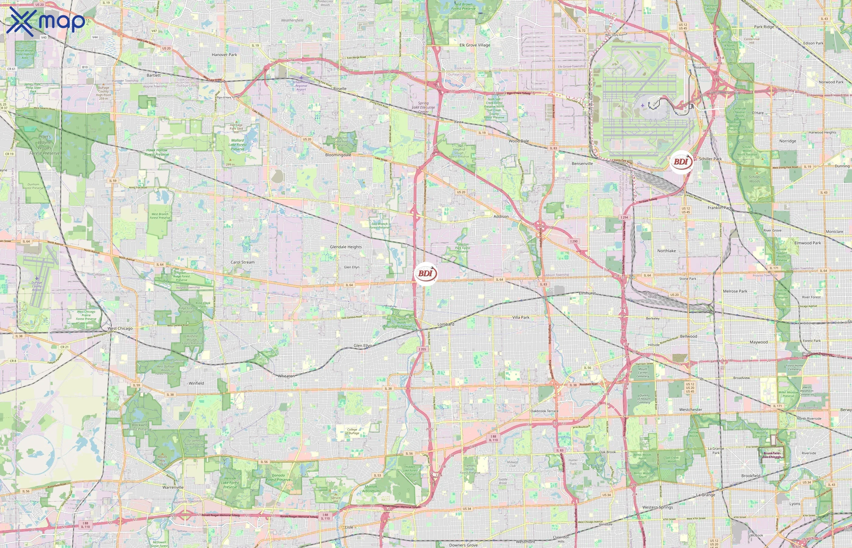 Bearing Distributors Inc. area coverage