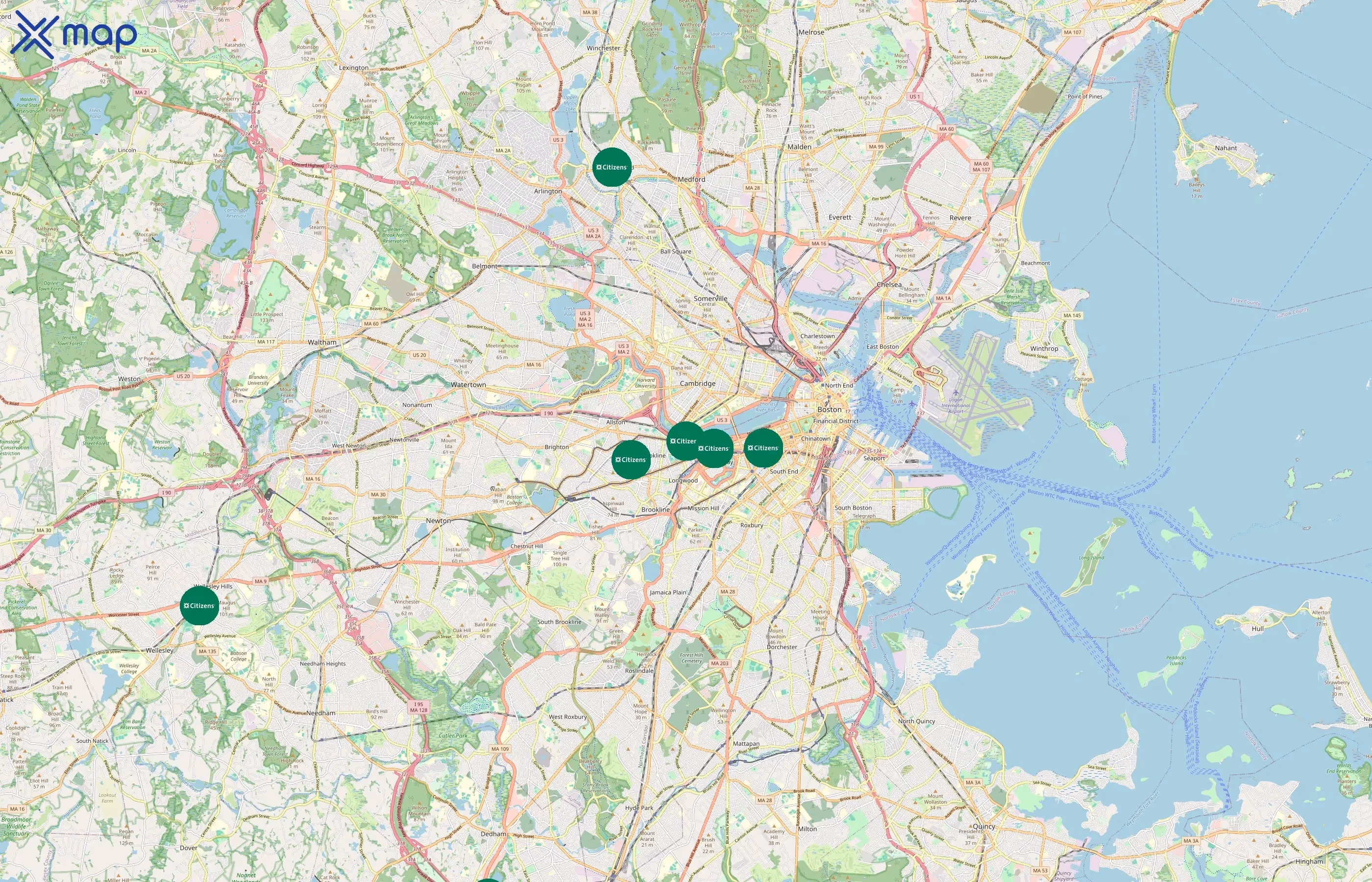 Citizens Bank area coverage