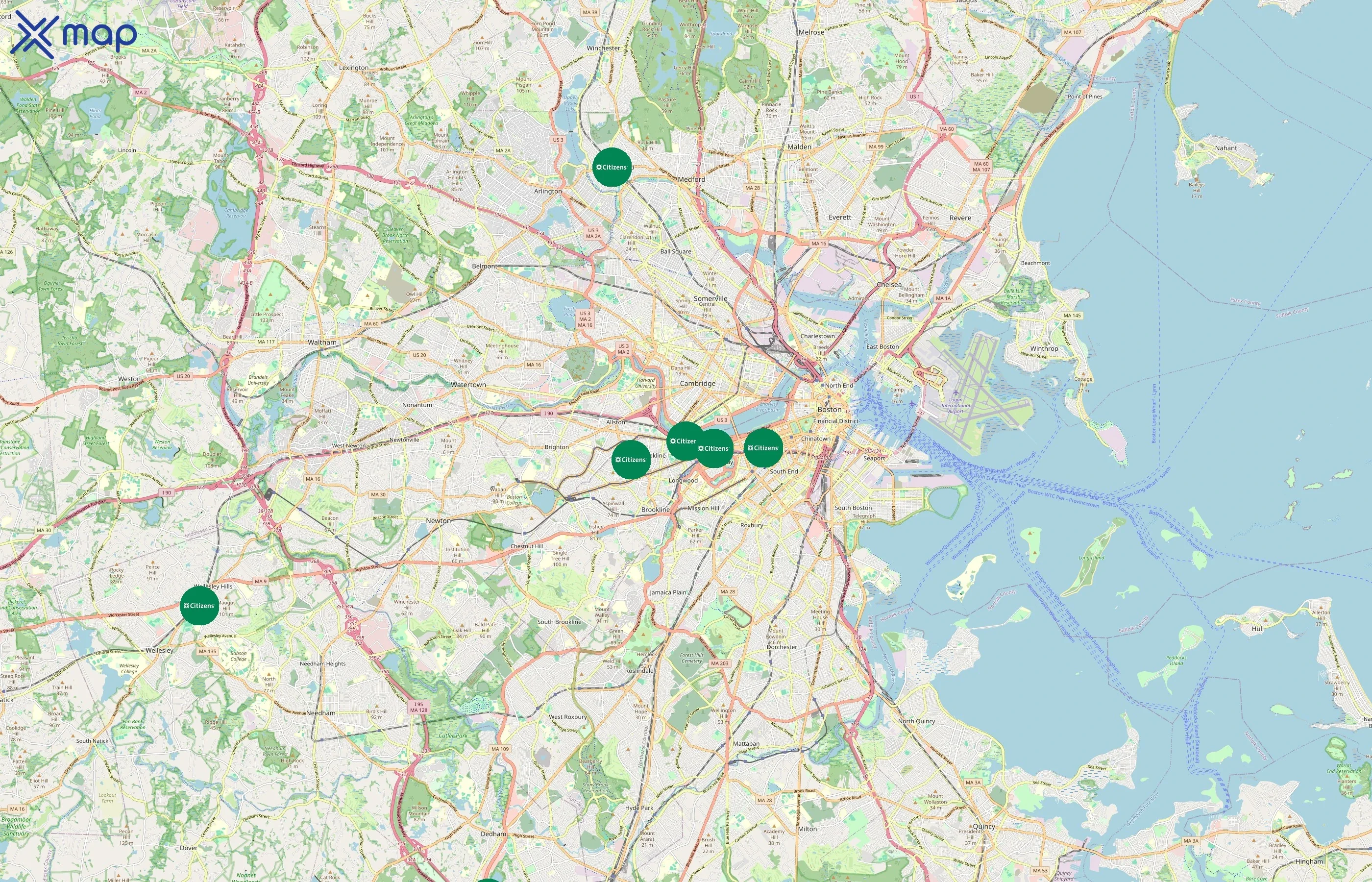 Citizens Bank area coverage