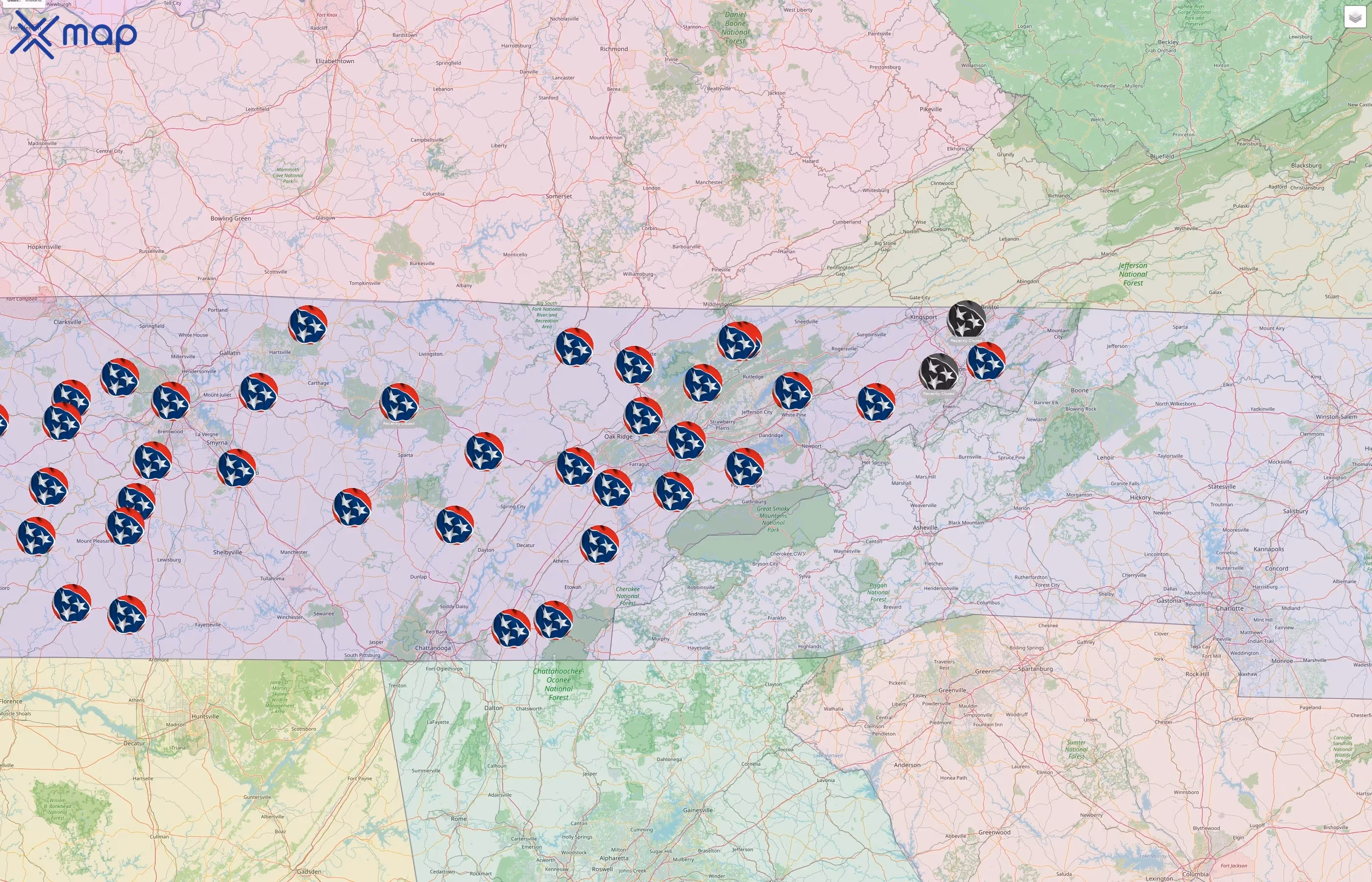 Tennessee Bonding Company street hotspots