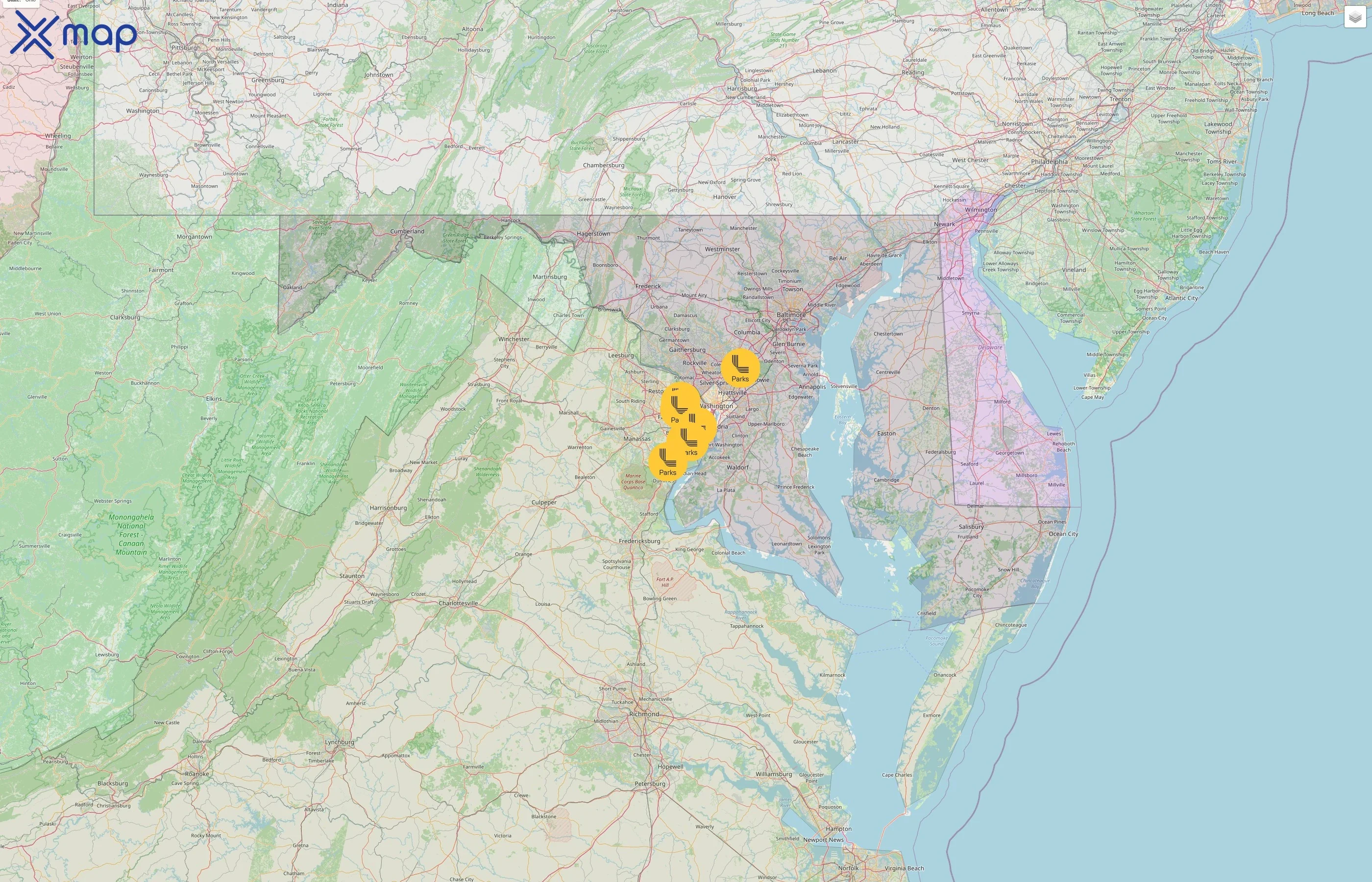 Link Parks street hotspots