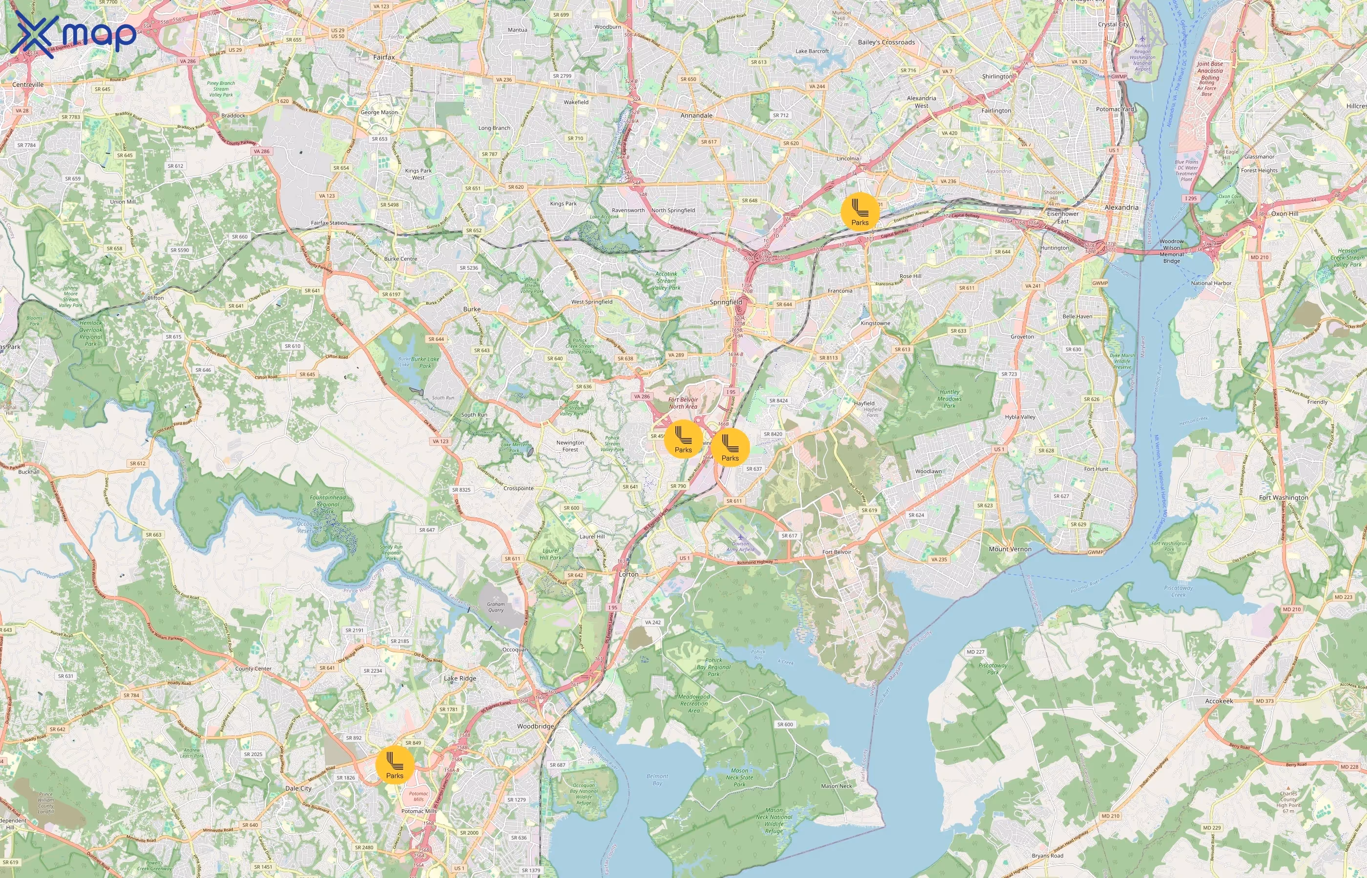 Link Parks area coverage