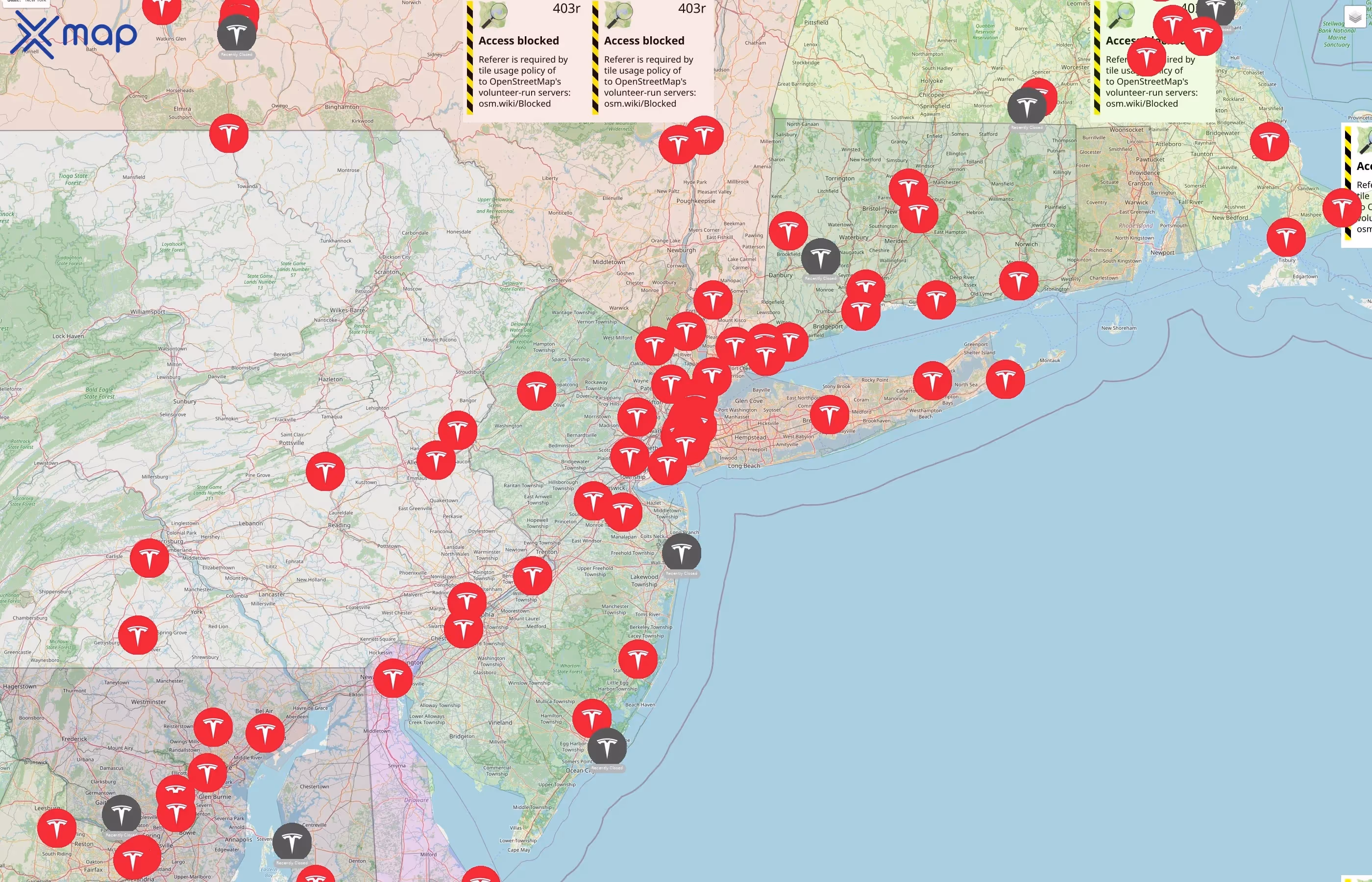 Tesla street hotspots