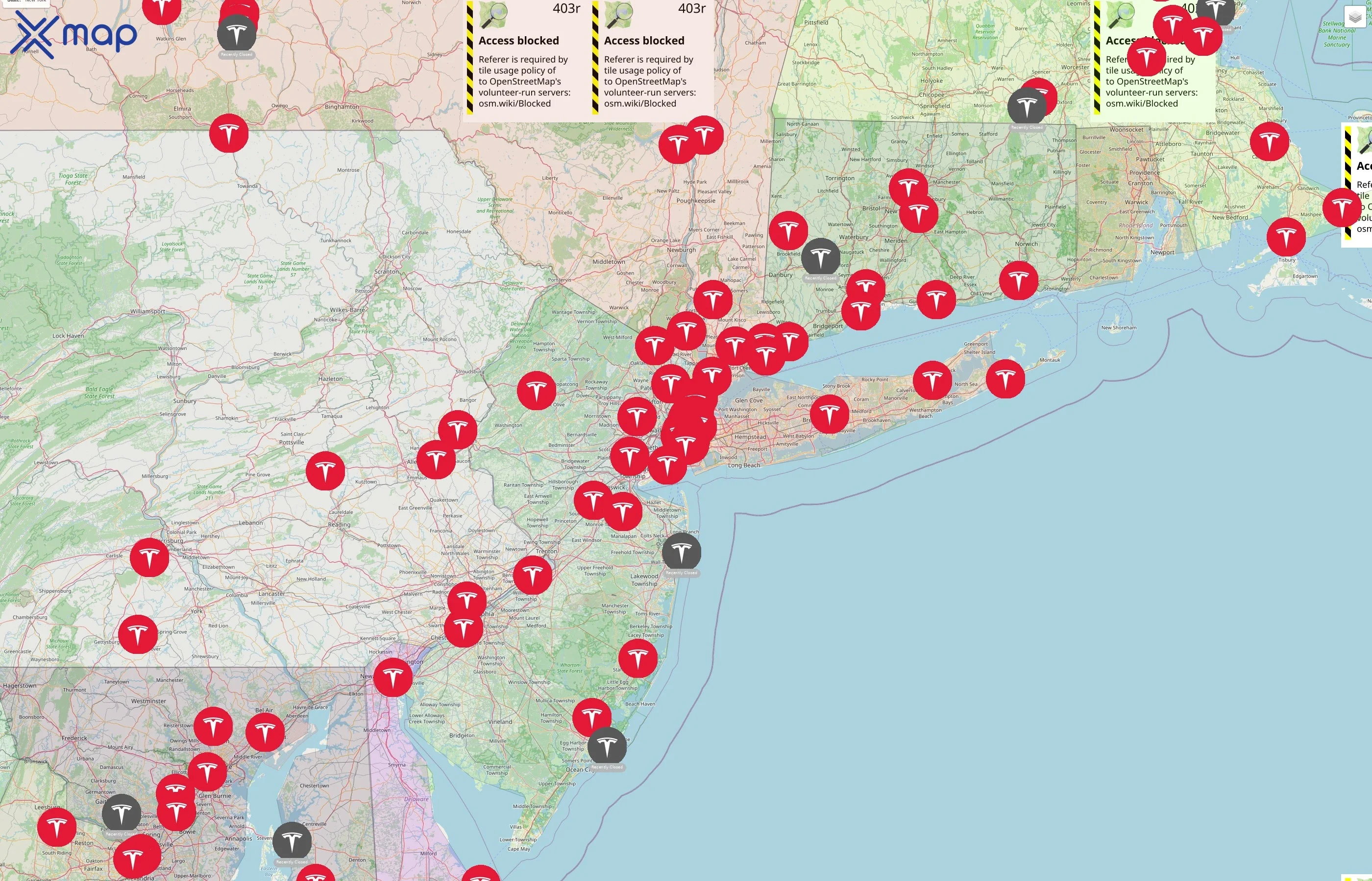 Tesla street hotspots