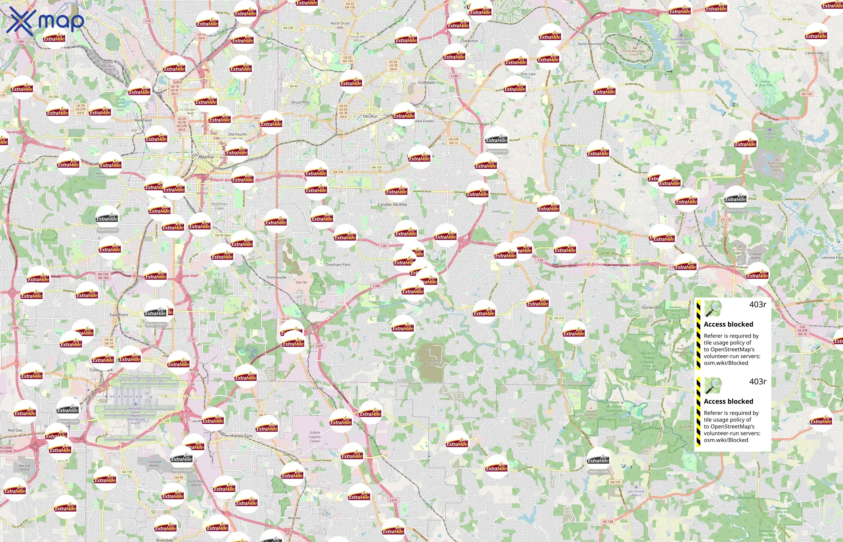 Chevron area coverage