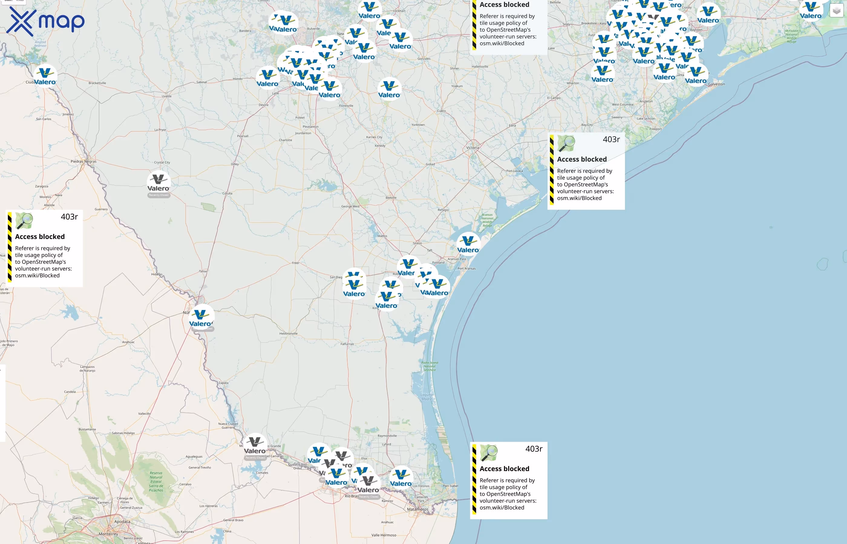 Valero Energy street hotspots