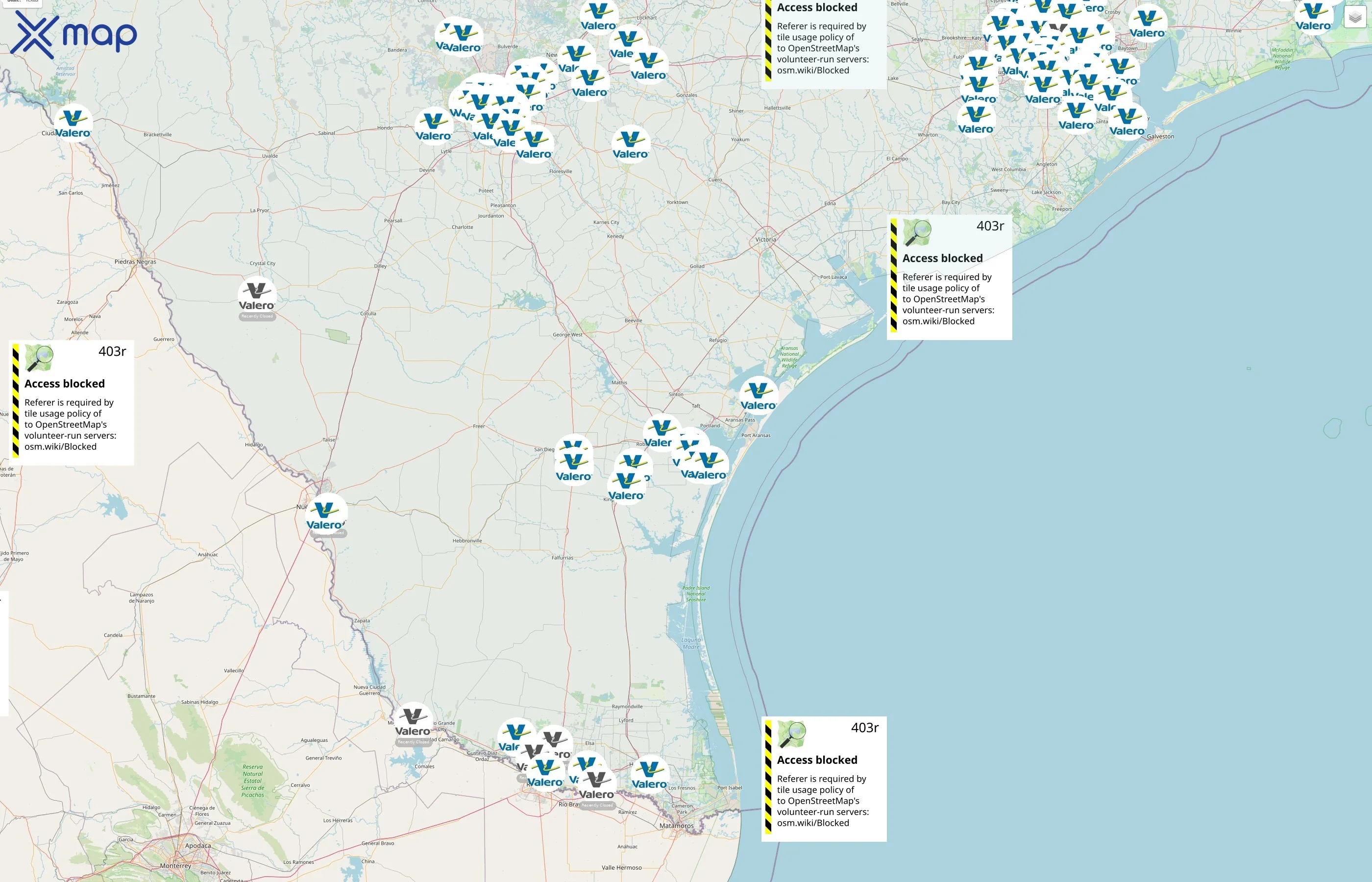Valero Energy street hotspots