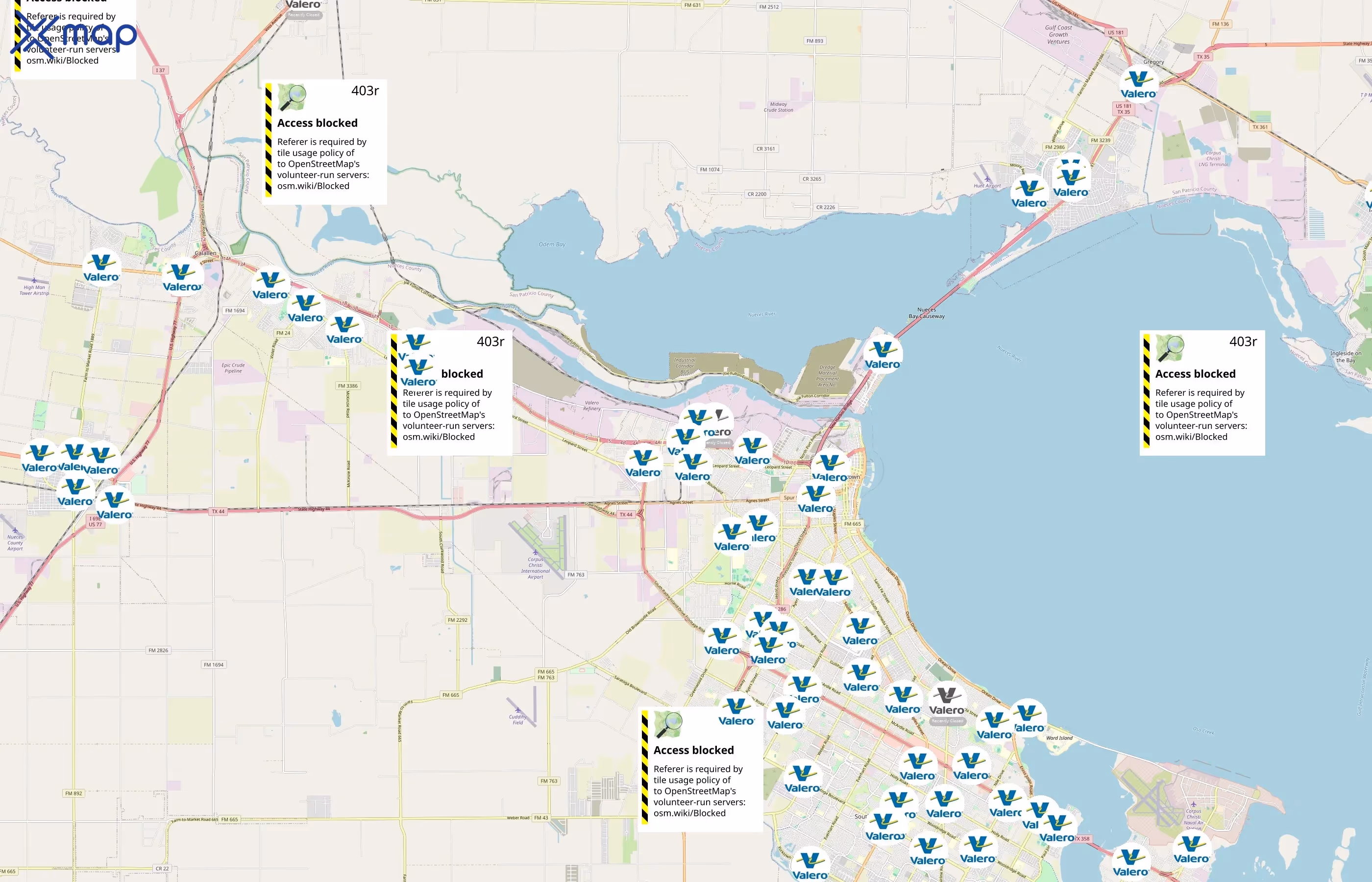 Valero Energy area coverage