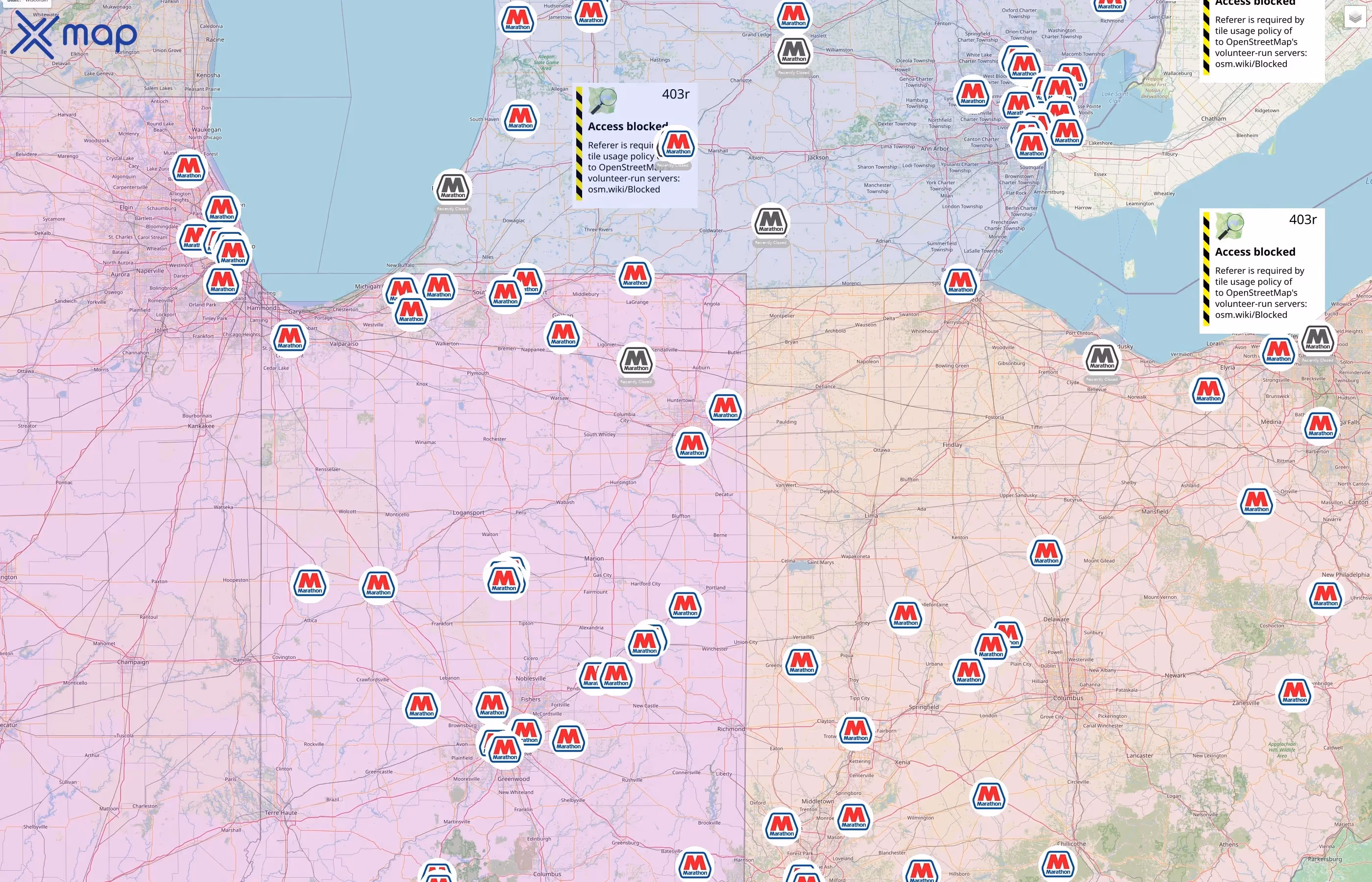Marathon Petroleum street hotspots